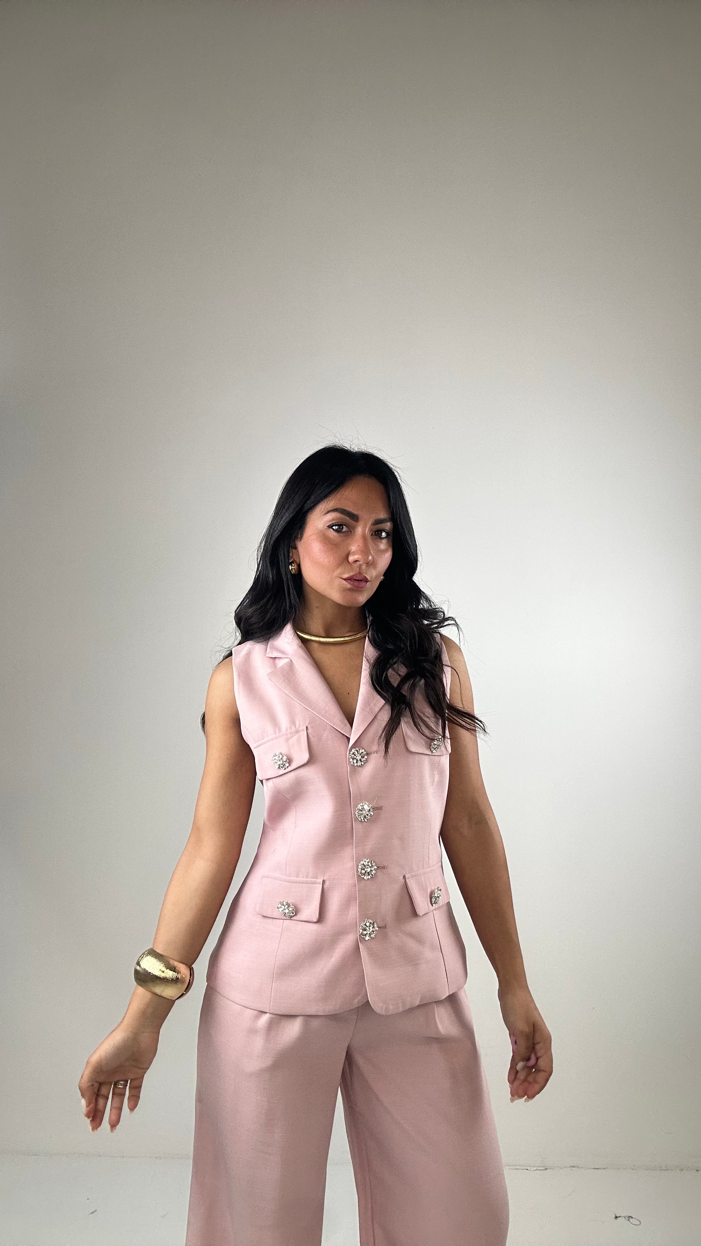 Completo GILET GIOIELLO - ROSA