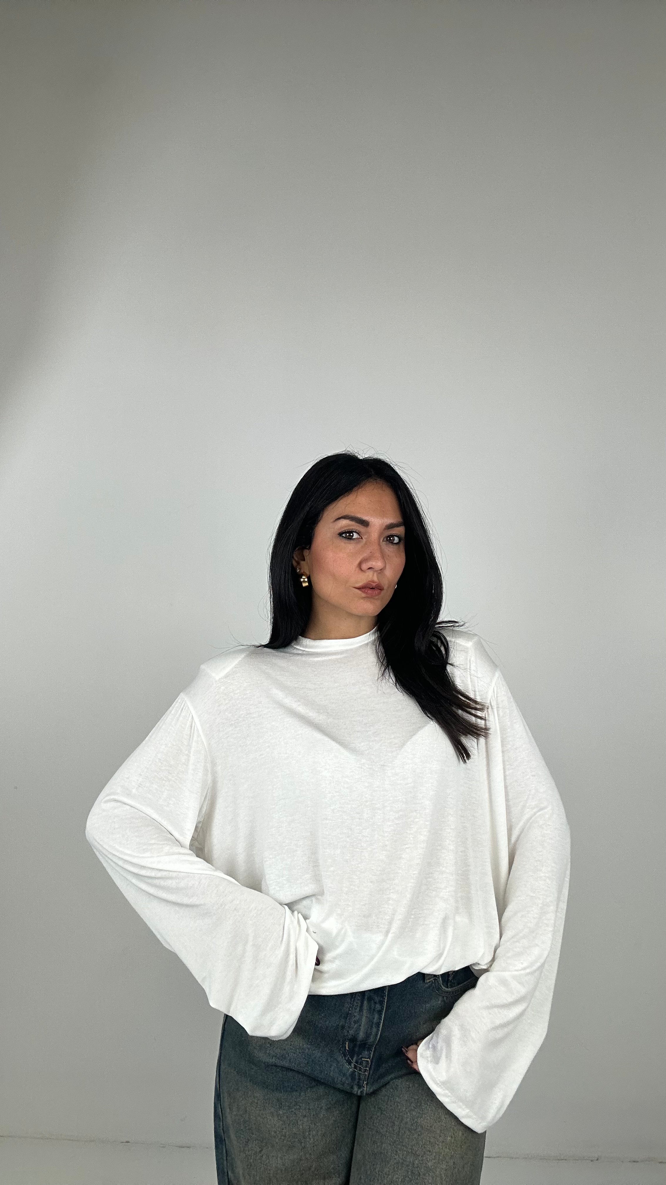 Maglia SPALLINA MANICA LARGA - BIANCO