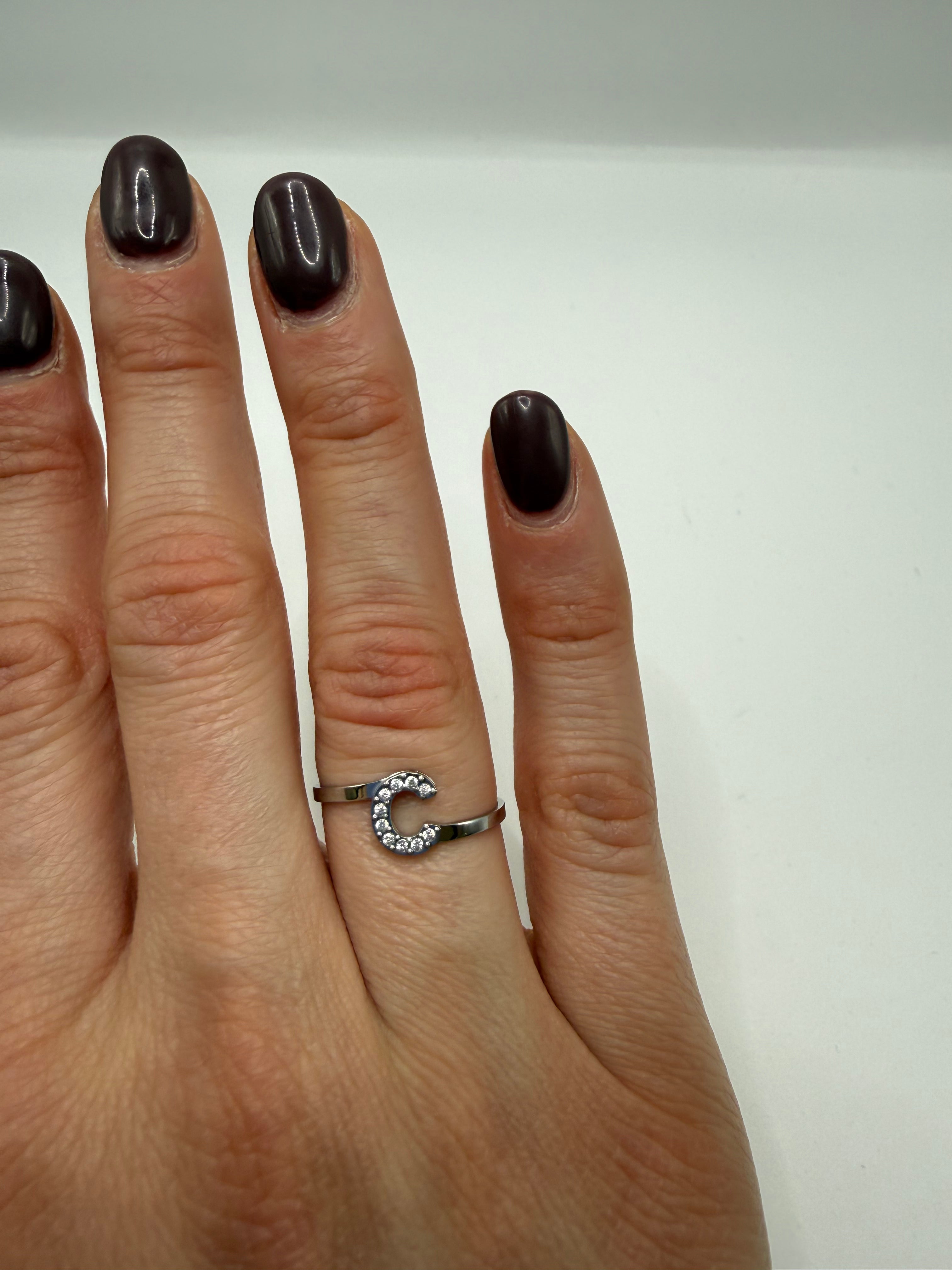 Anello LETTERA ARGENTO - C