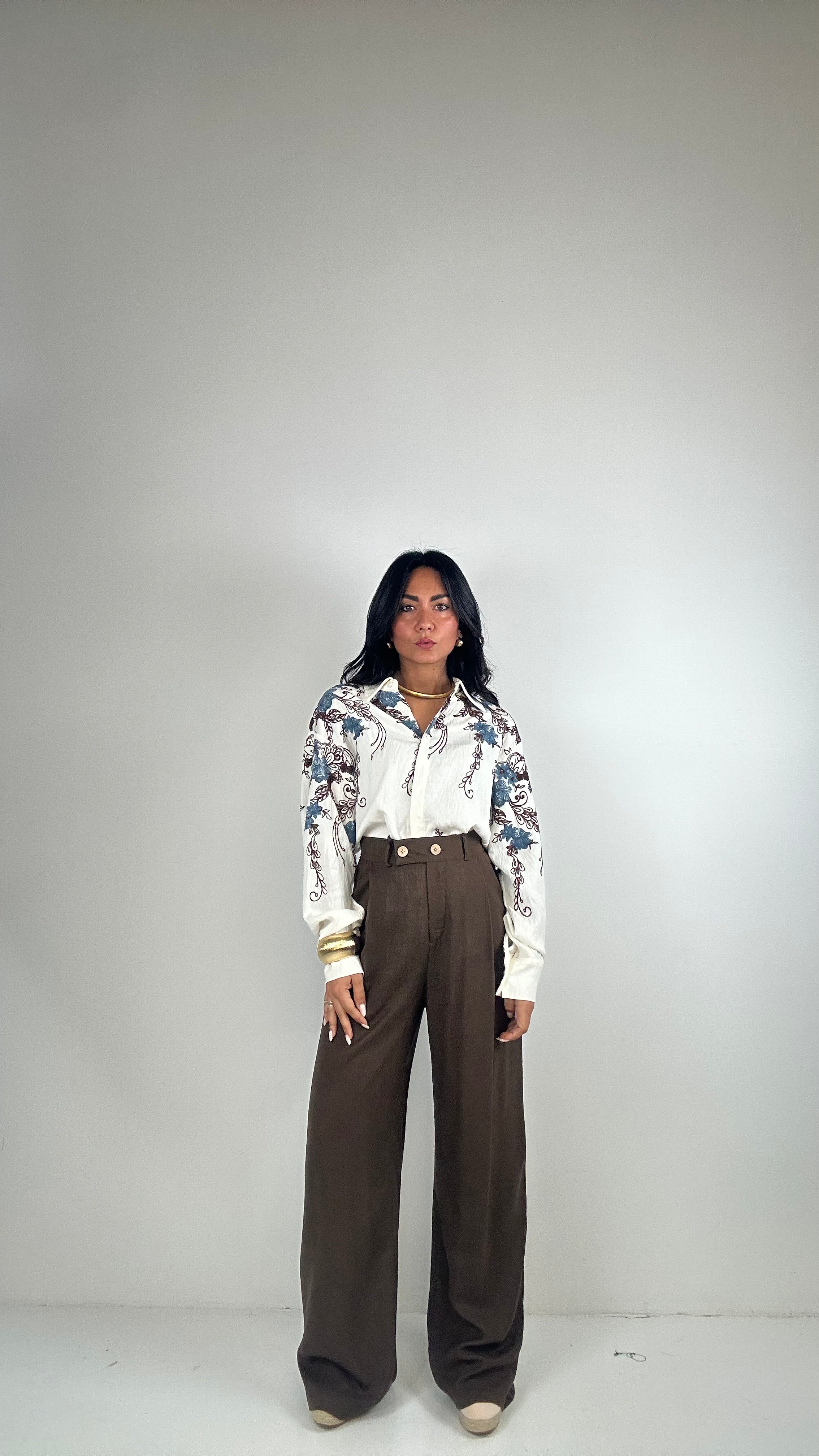 Pantalone SUMMER LINO - MARRONE