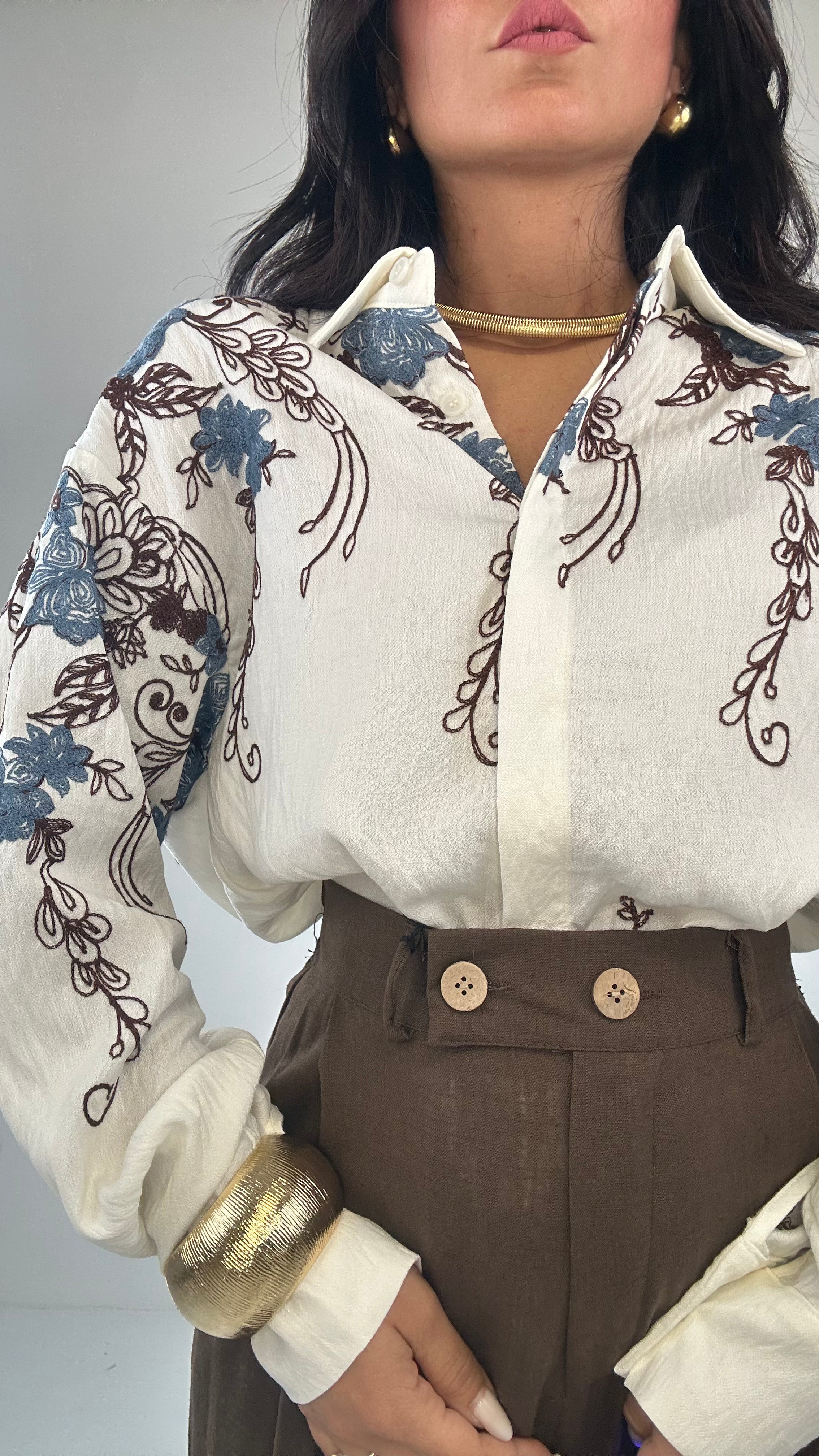 Camicia RAMIFICATA - BLU