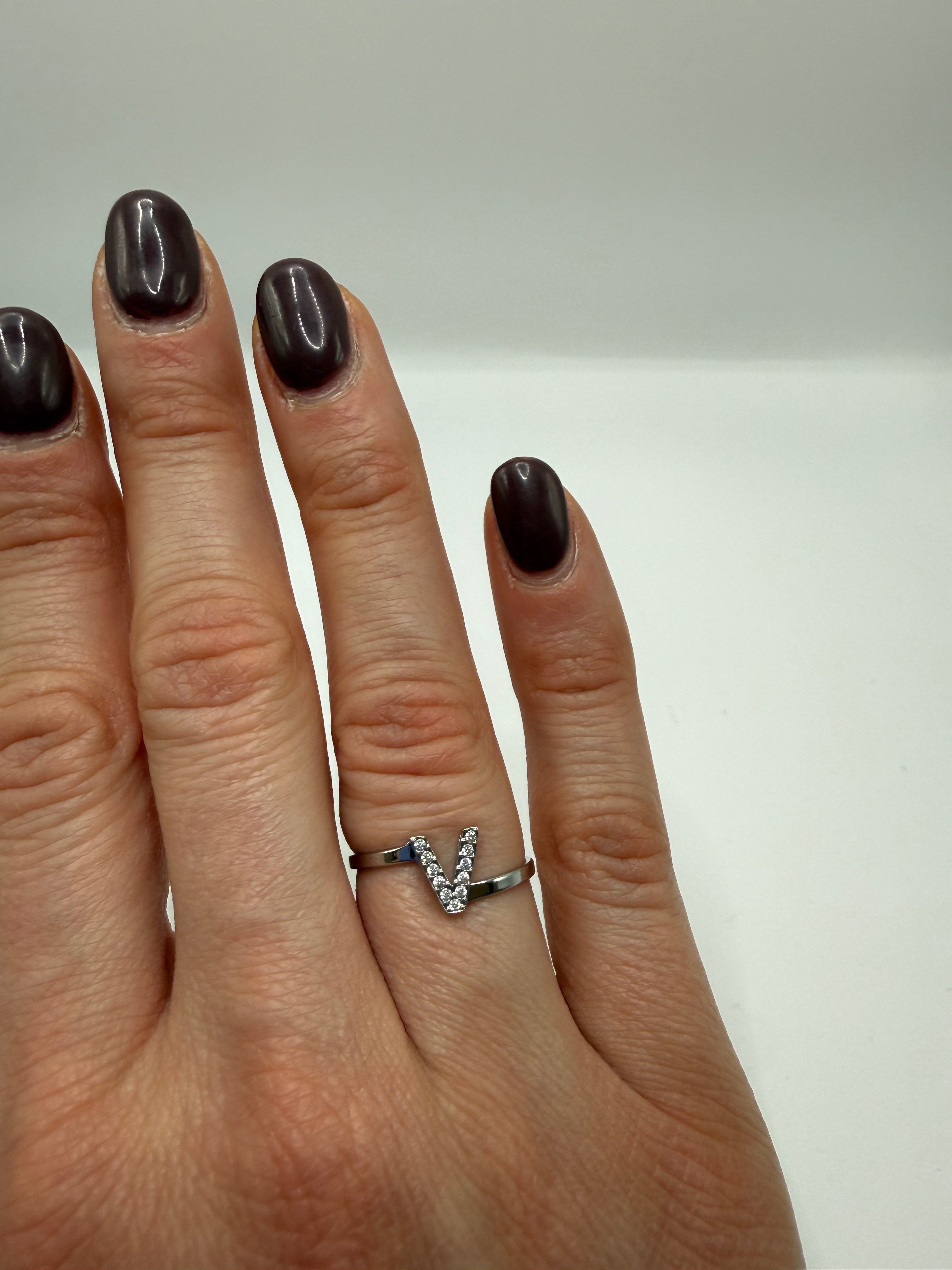 Anello LETTERA ARGENTO - V