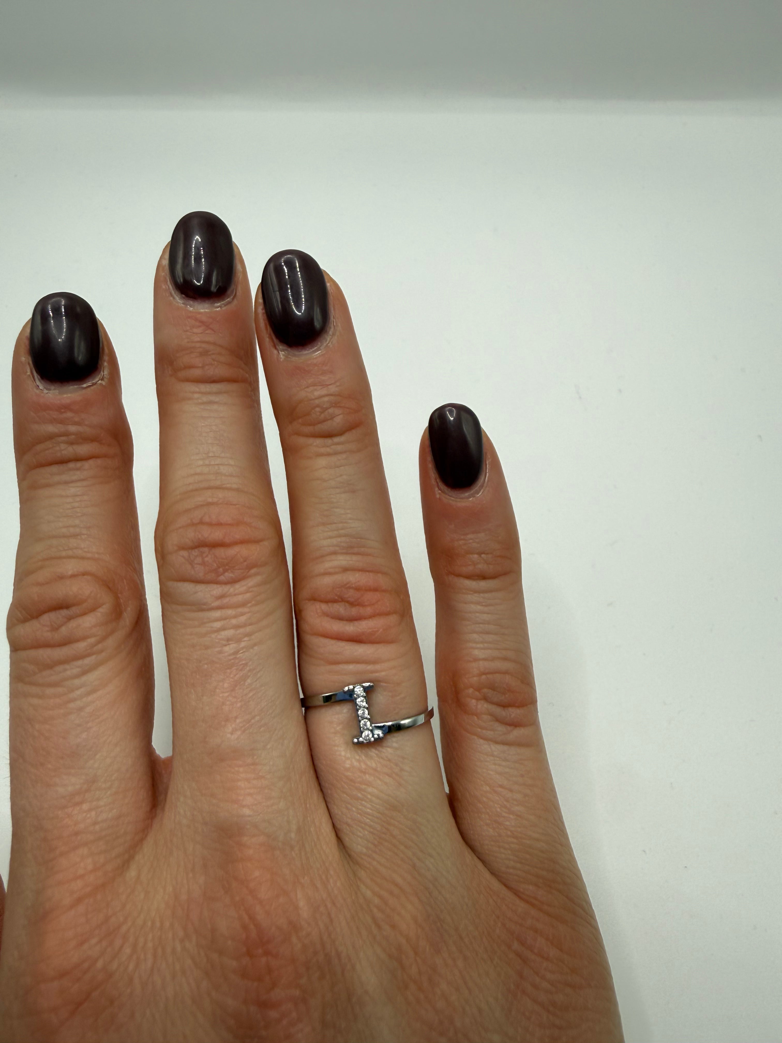 Anello LETTERA ARGENTO - I