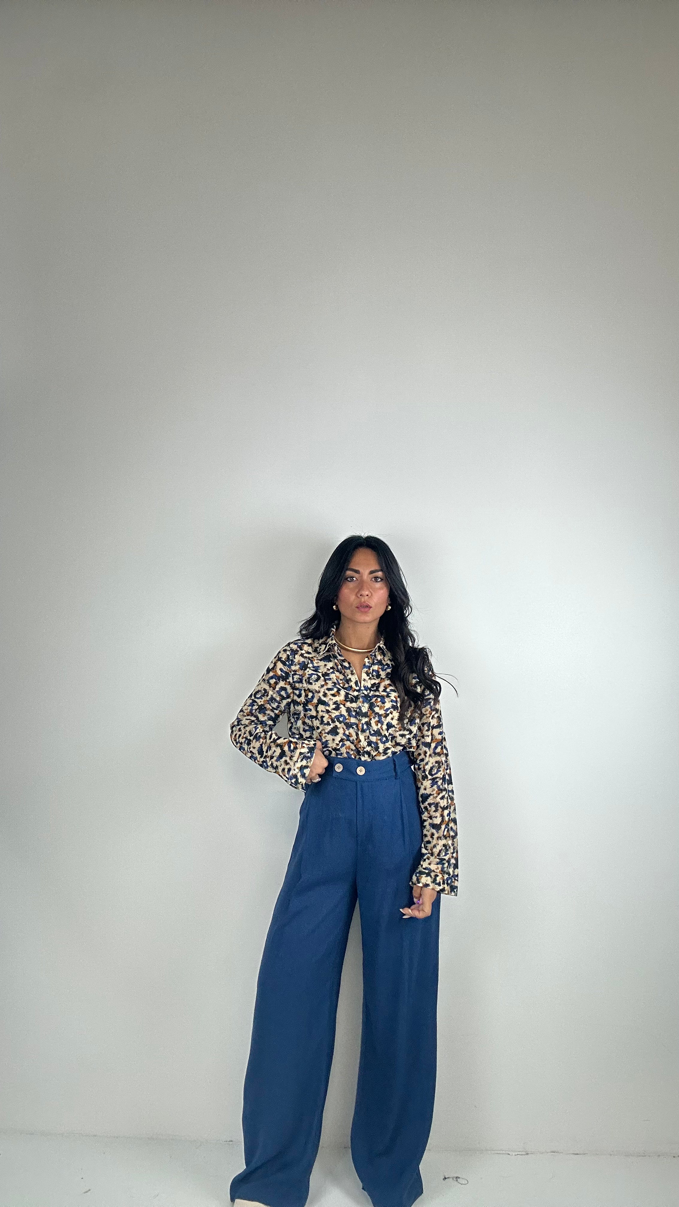 Pantalone SUMMER LINO - BLU