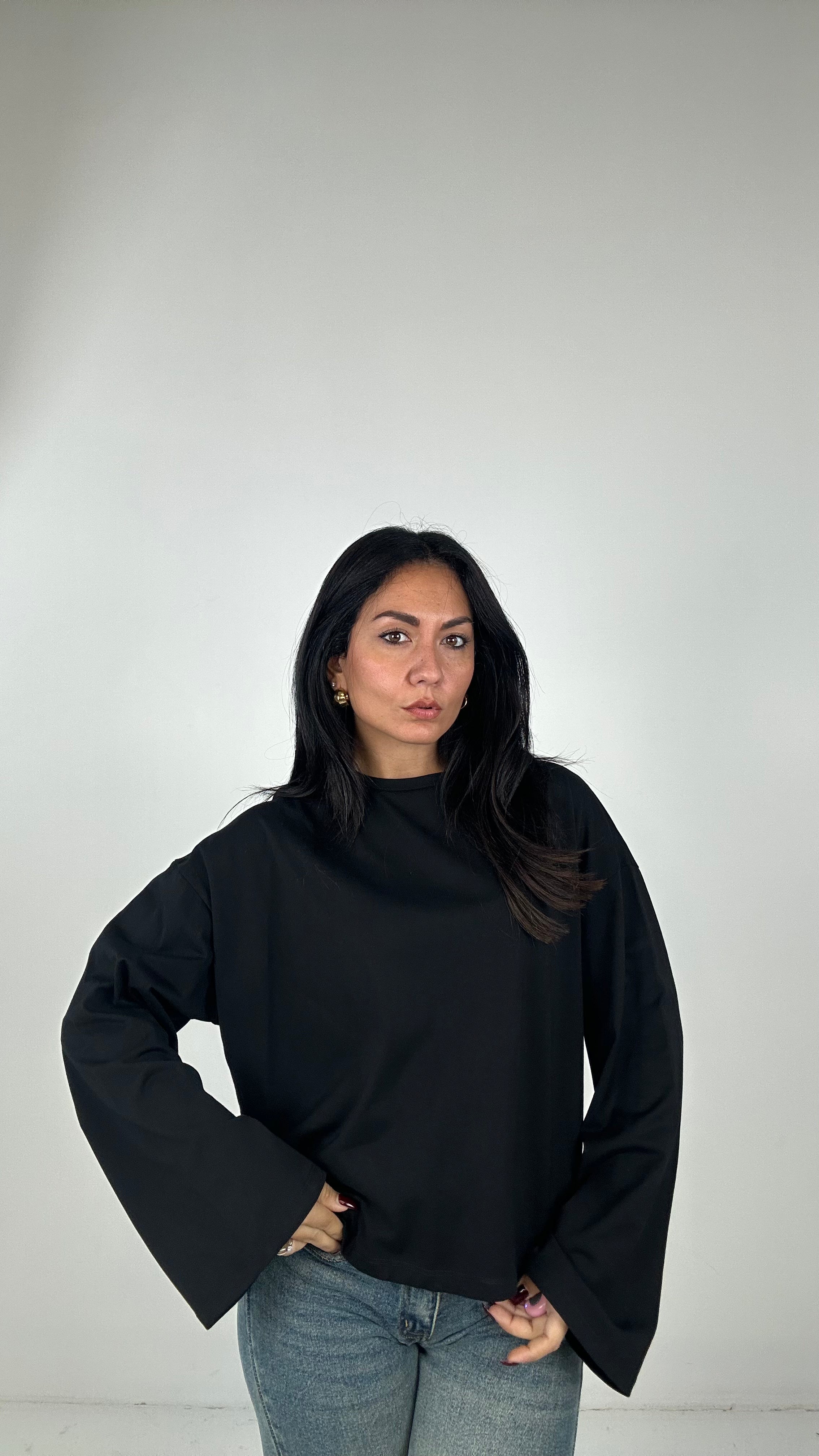 Maglia BASICA MANICA LARGA - NERO