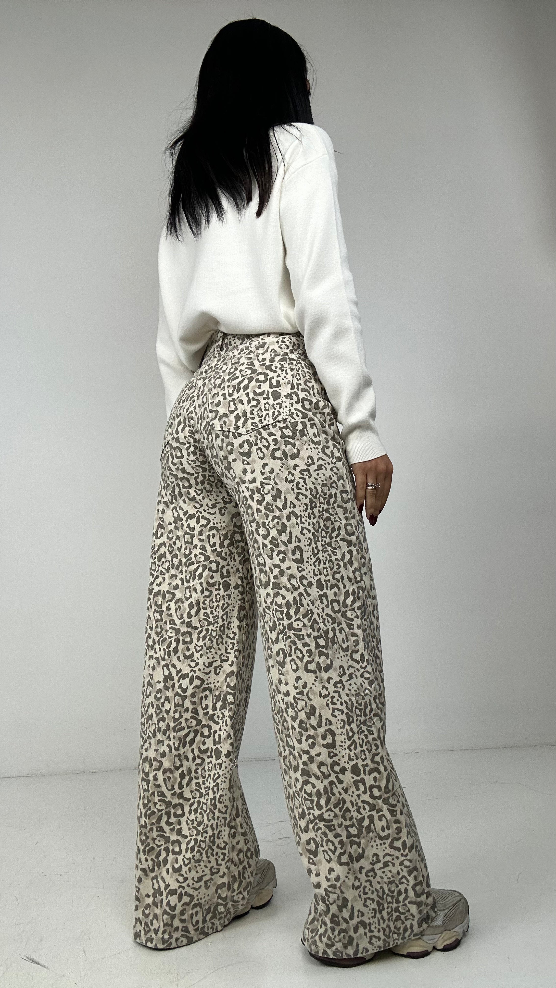 Jeans wideleg MACCHIETTA - BEIGE