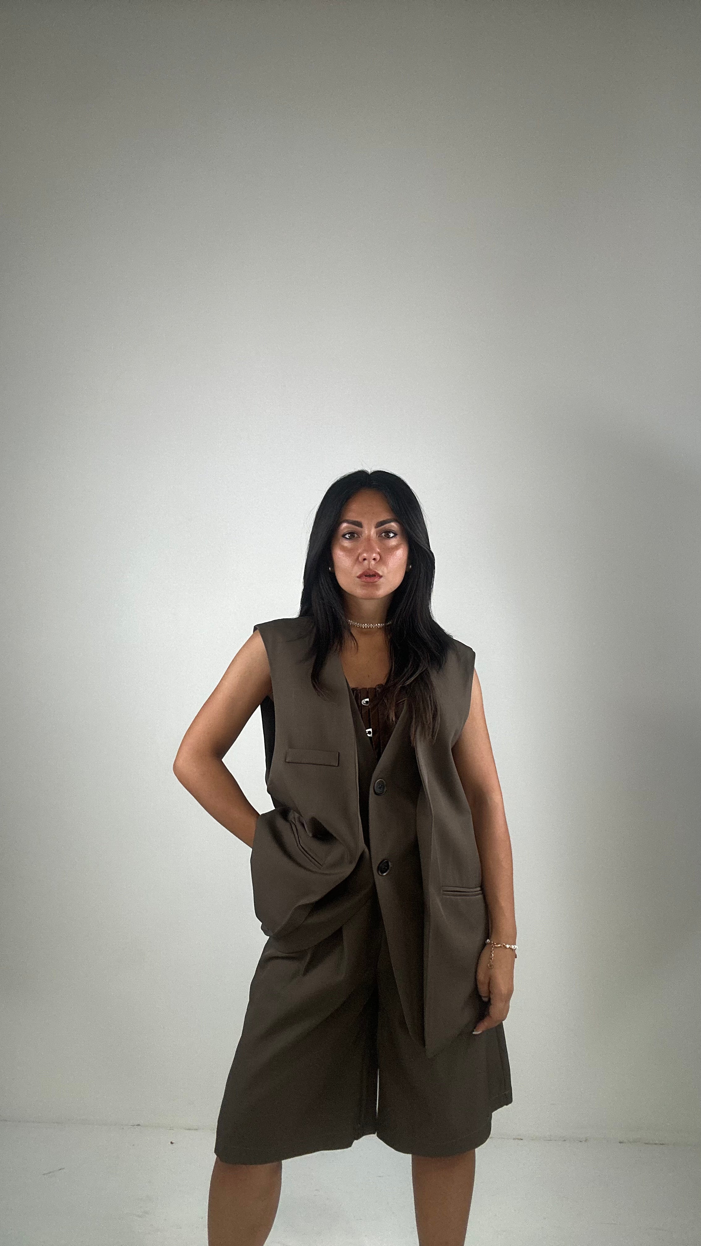 Gilet CHICAGO - MARRONE