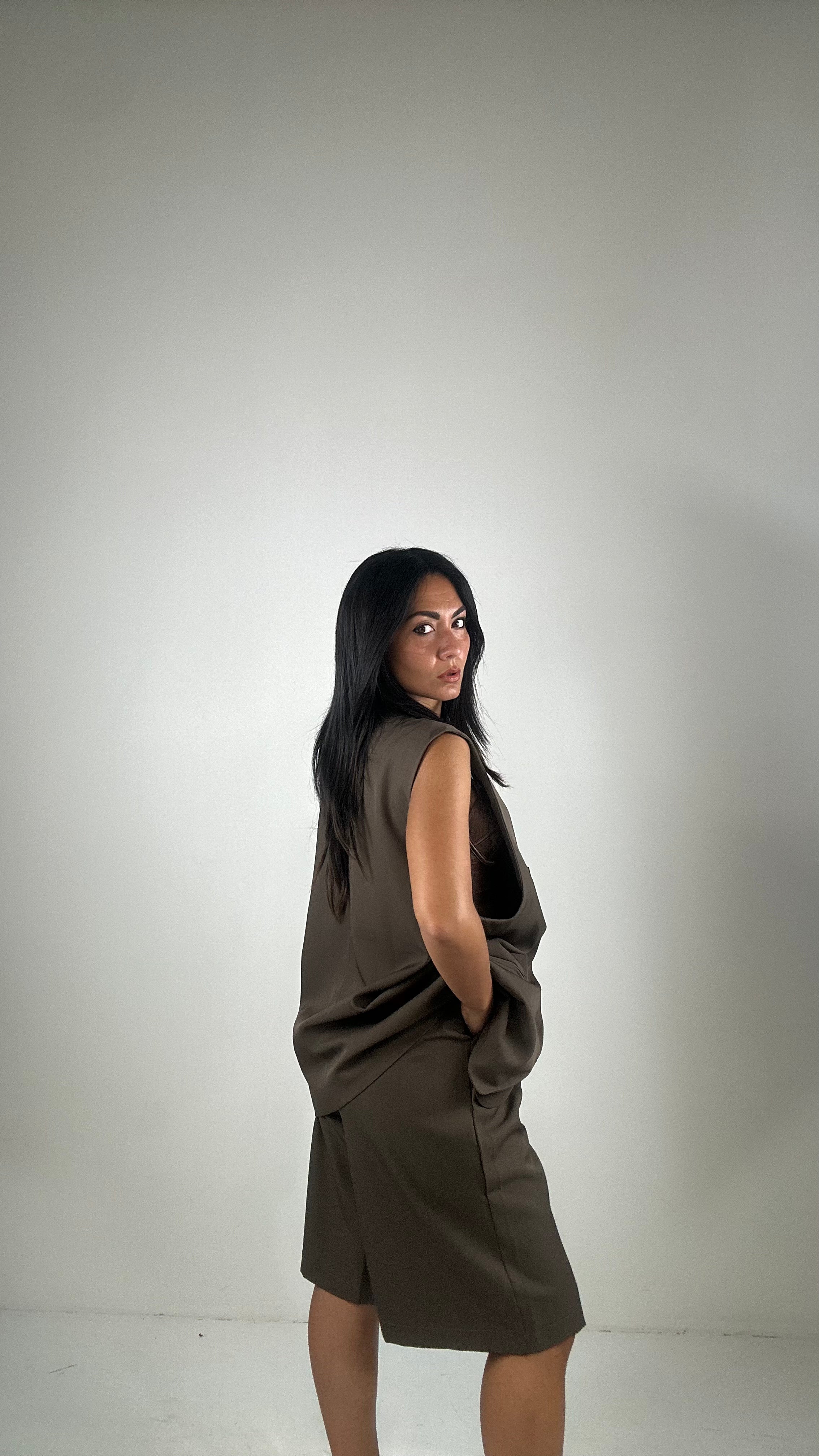 Gilet CHICAGO - MARRONE
