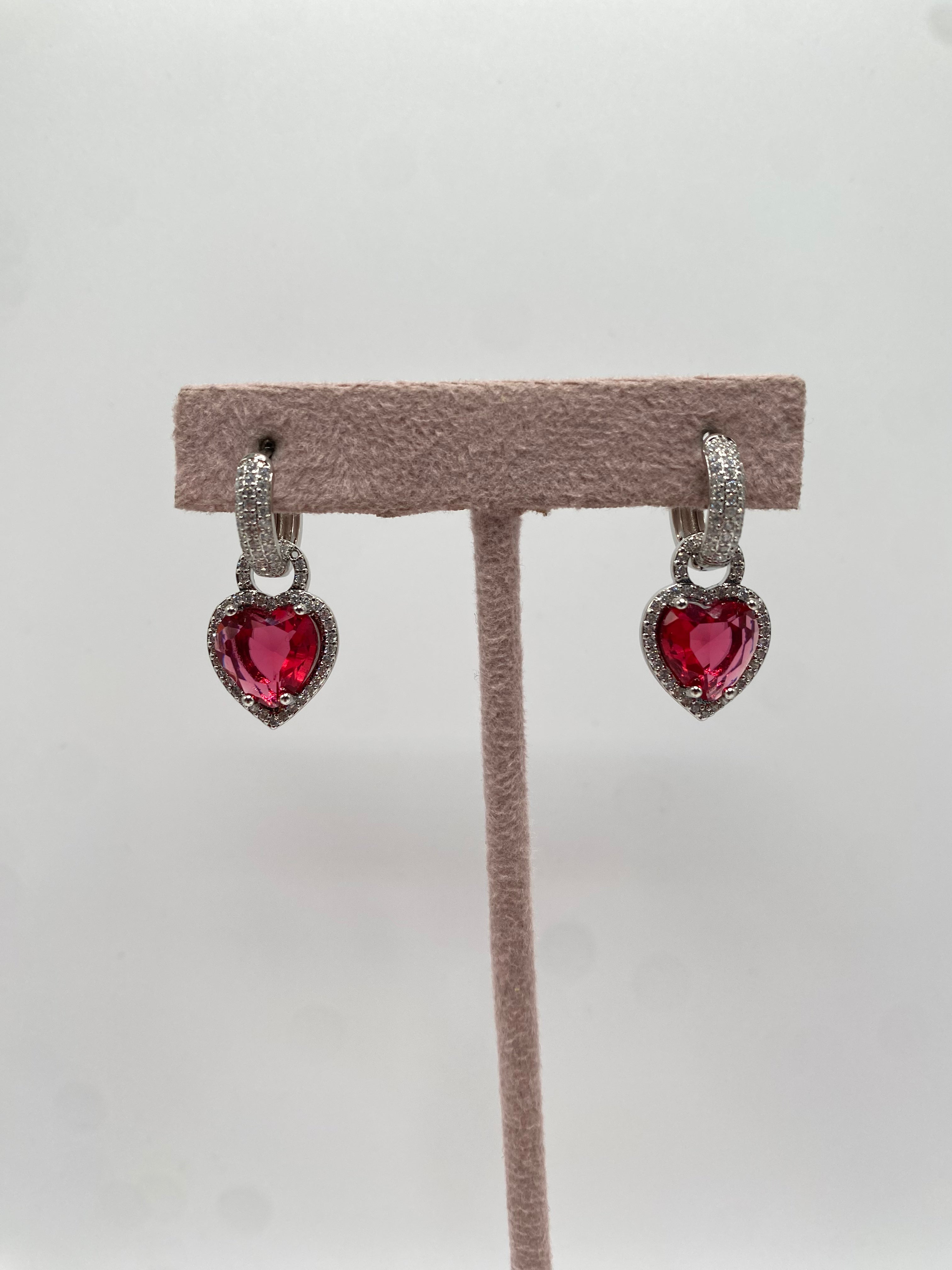 Orecchino CUORE QUEEN - ROSSO