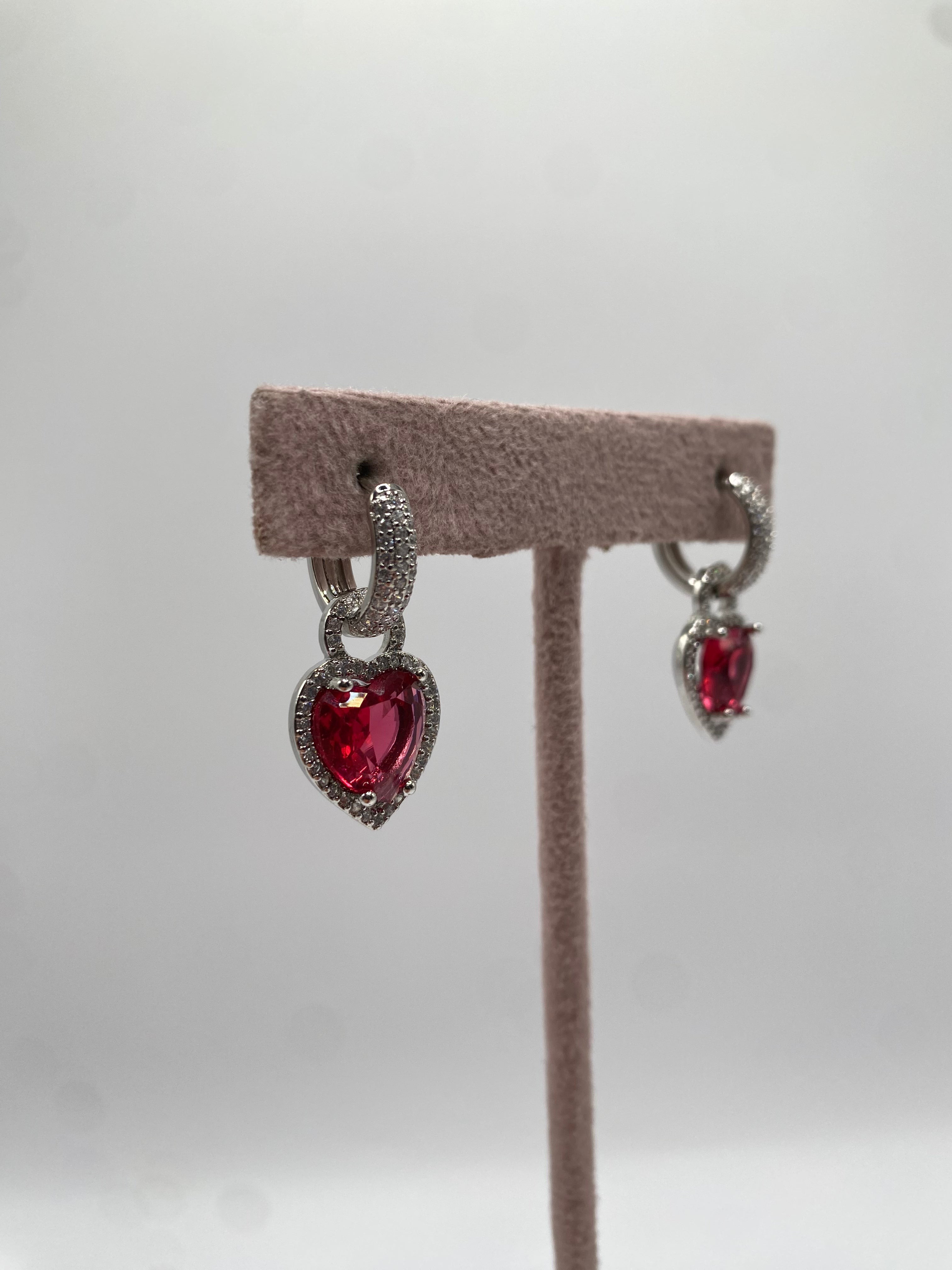 Orecchino CUORE QUEEN - ROSSO