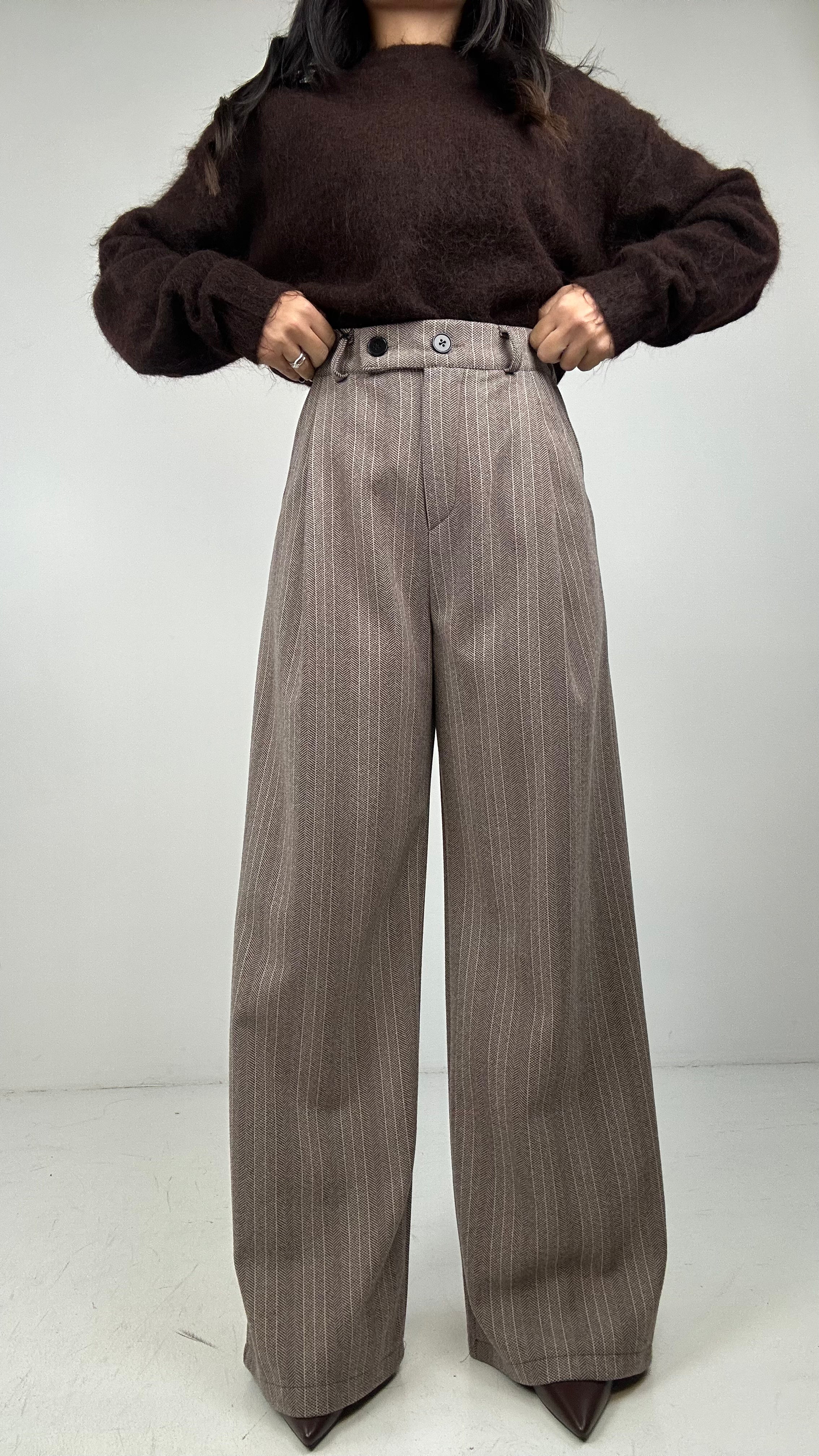 Pantalone PESANTE GESSATO - BEIGE