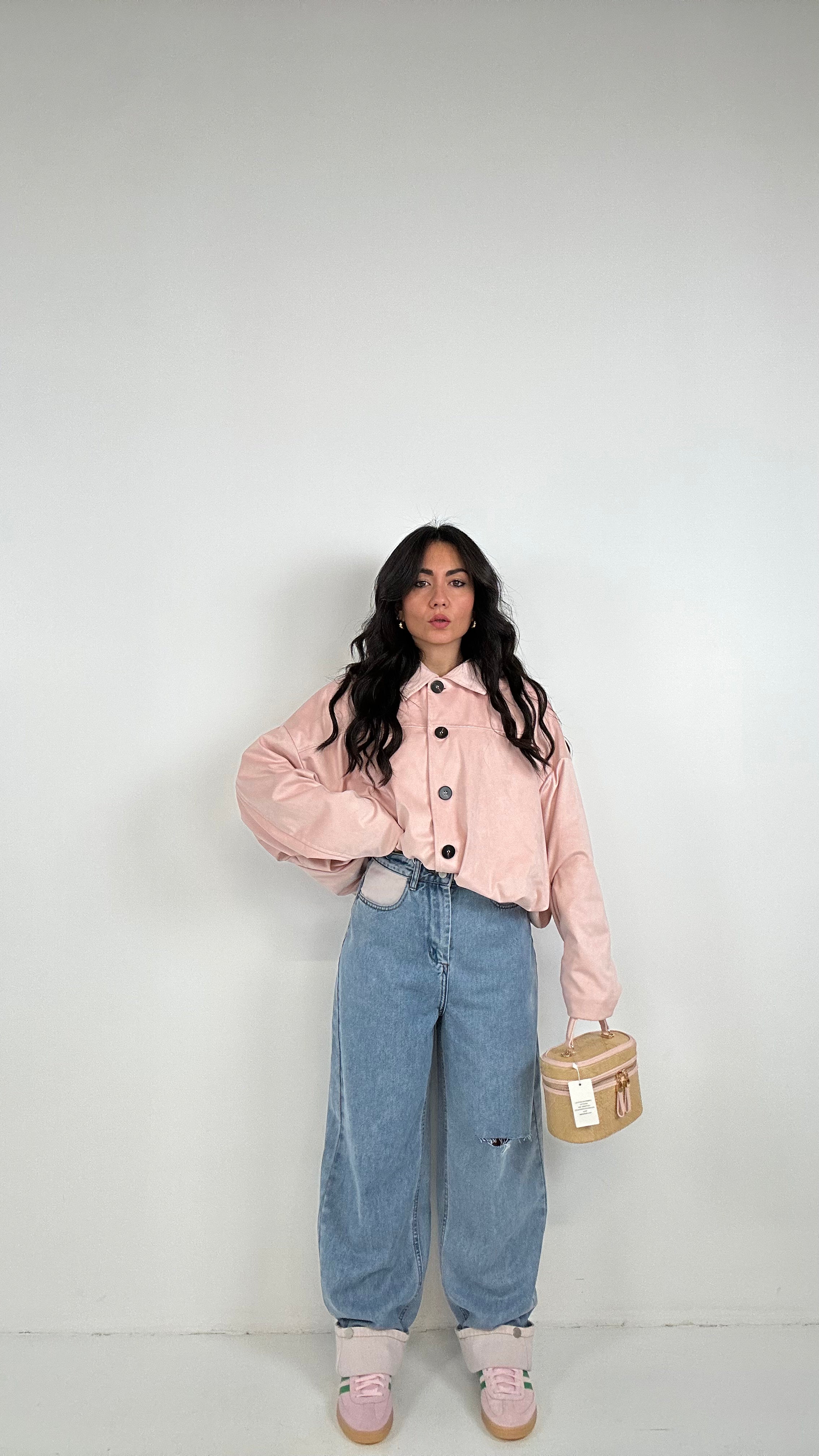 Jeans TOP CON PARTI PINK - JEANS