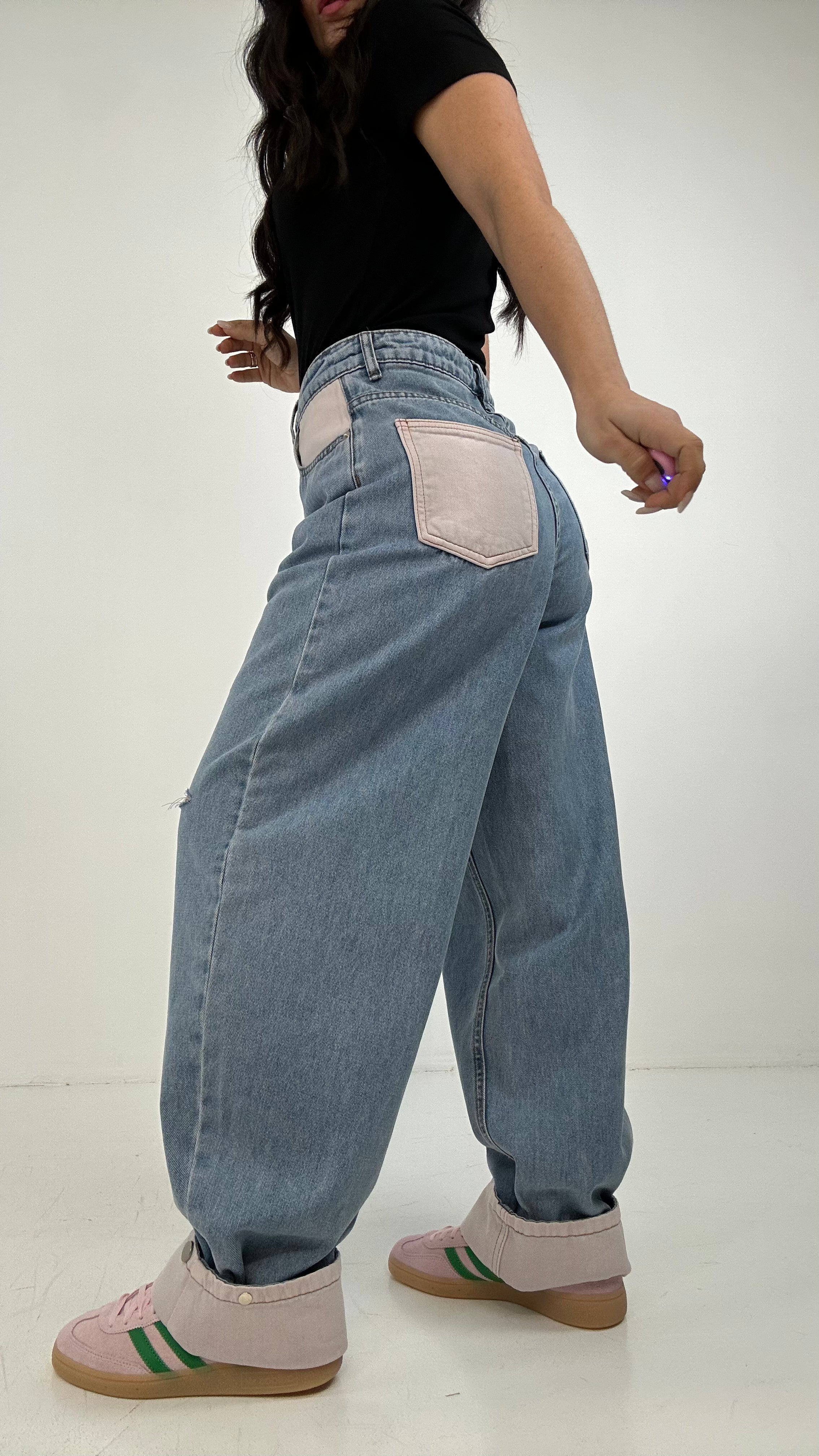Jeans TOP CON PARTI PINK - JEANS