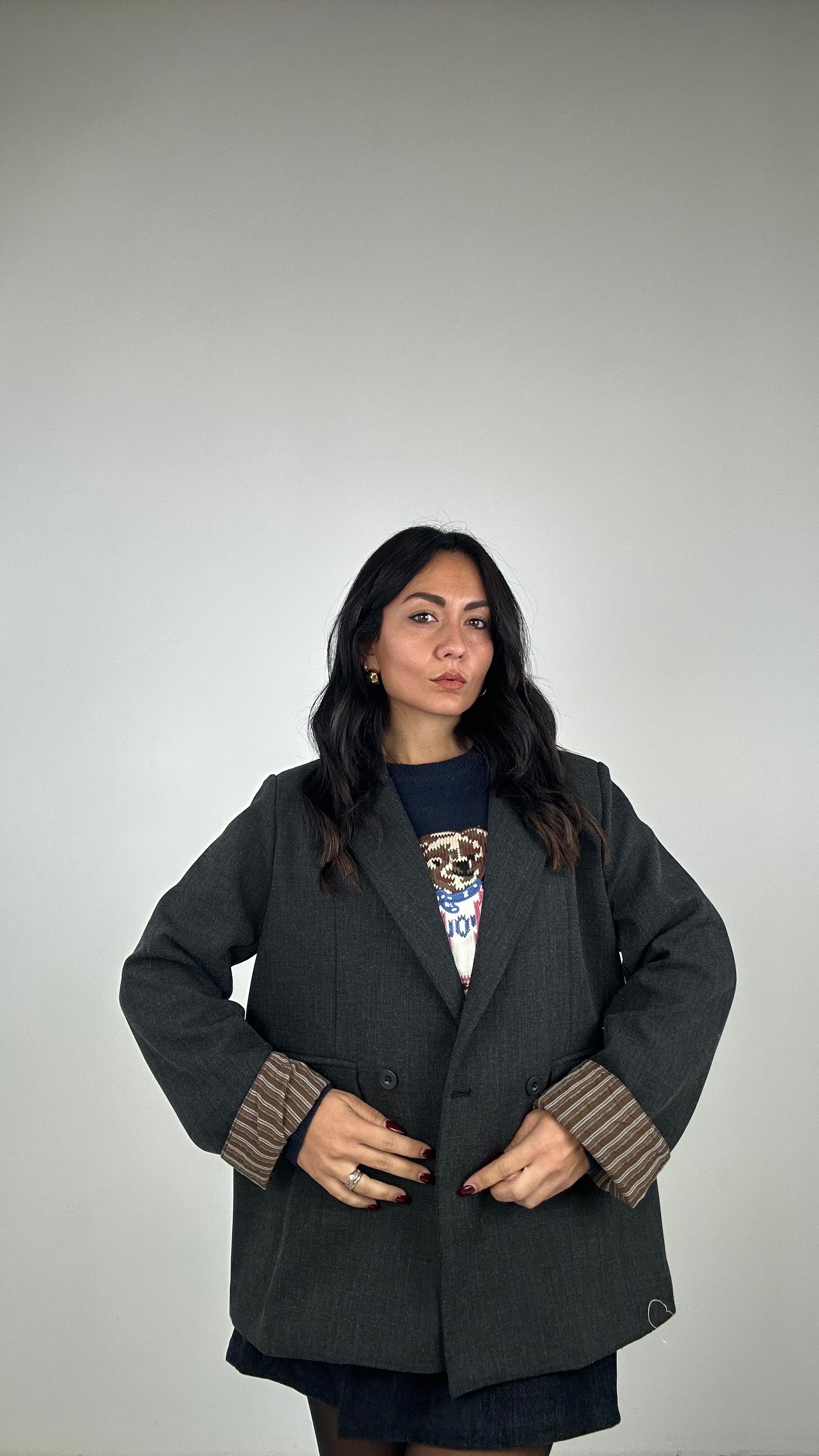 Blazer DOPPIO CON RISVOLTO - GRIGIO