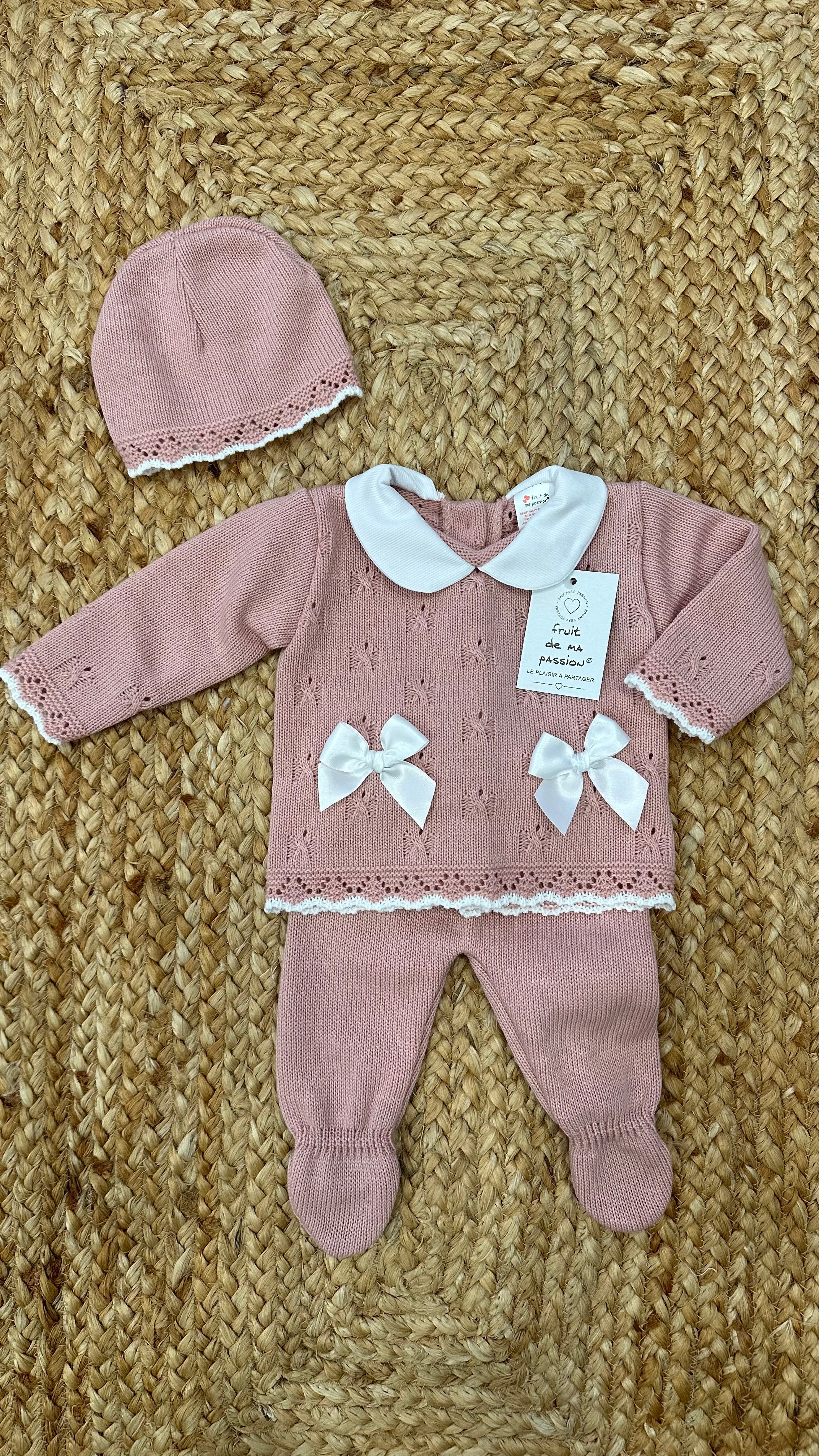 Set FRUIT 2 FIOCCHI CON CAPPELLINO - ROSA
