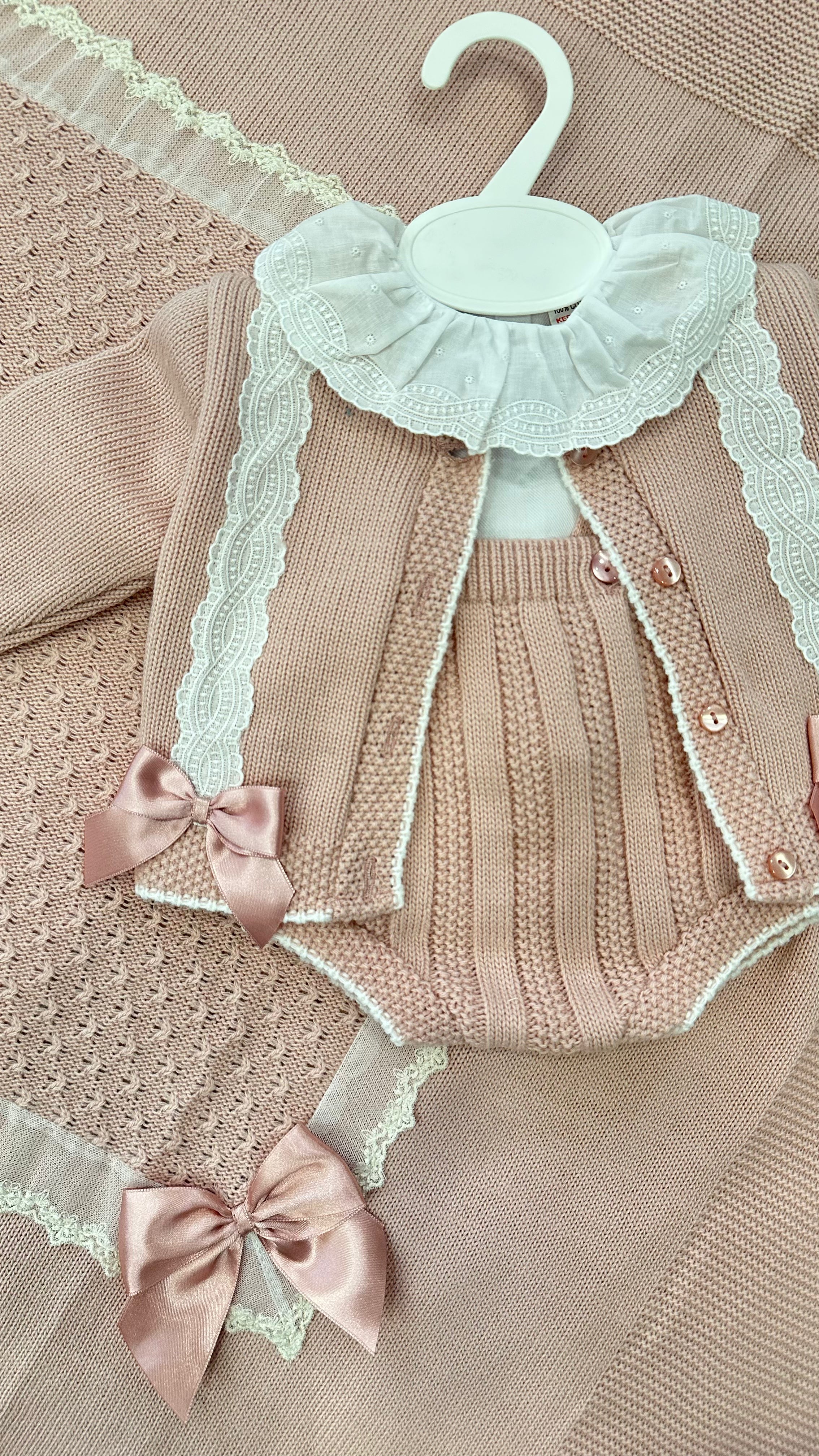 Pagliaccetto CON CARDIGAN 0-3 - ROSA