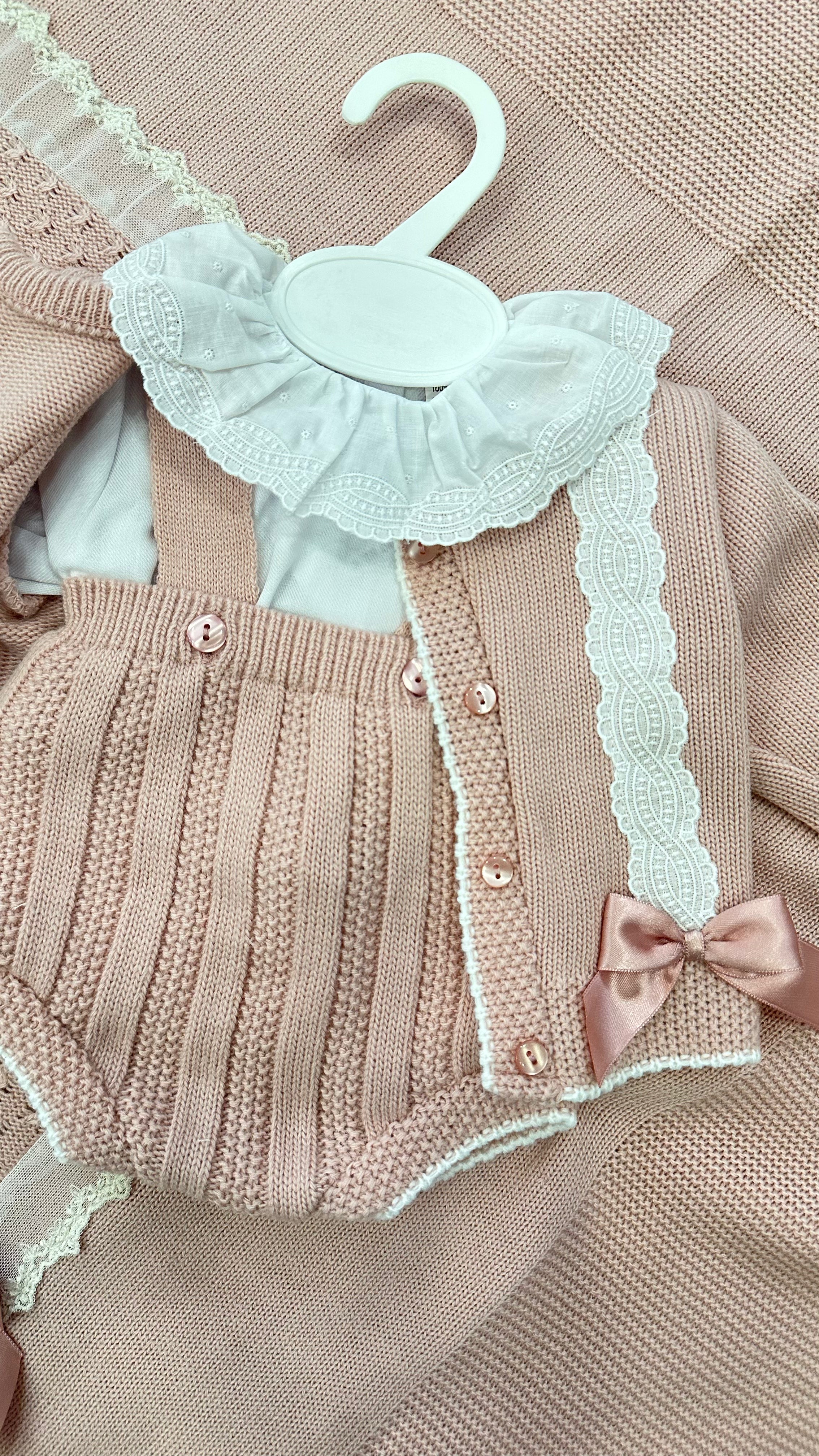 Pagliaccetto CON CARDIGAN 0-3 - ROSA