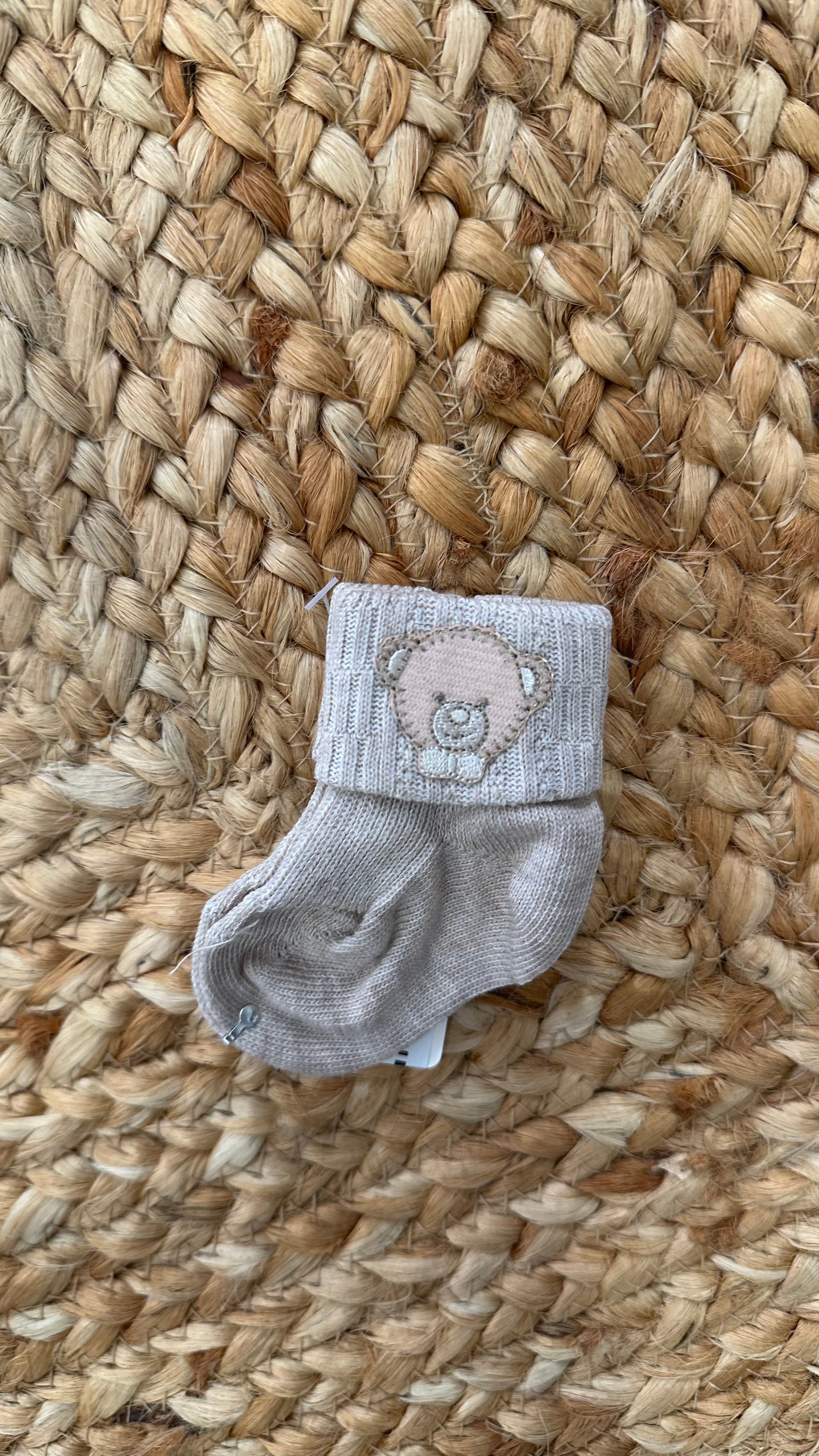 Calzino BEL PICCINO FACCIA ORSO 0-3 - BEIGE