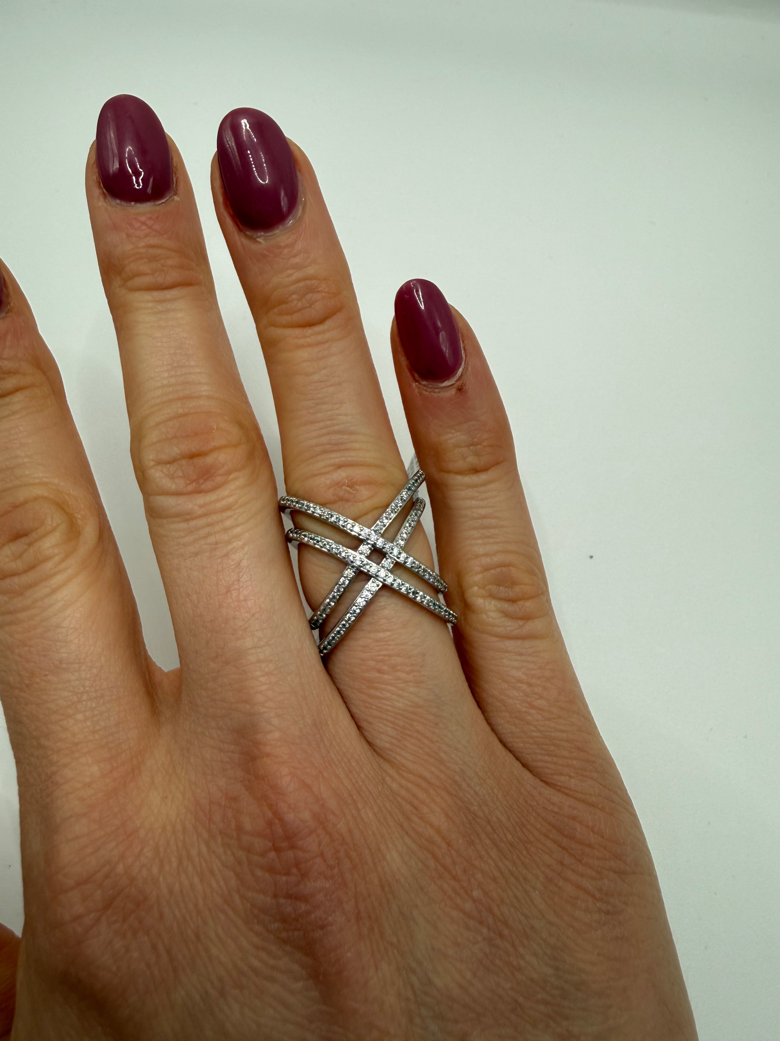 Anello INCROCIO - ARGENTO
