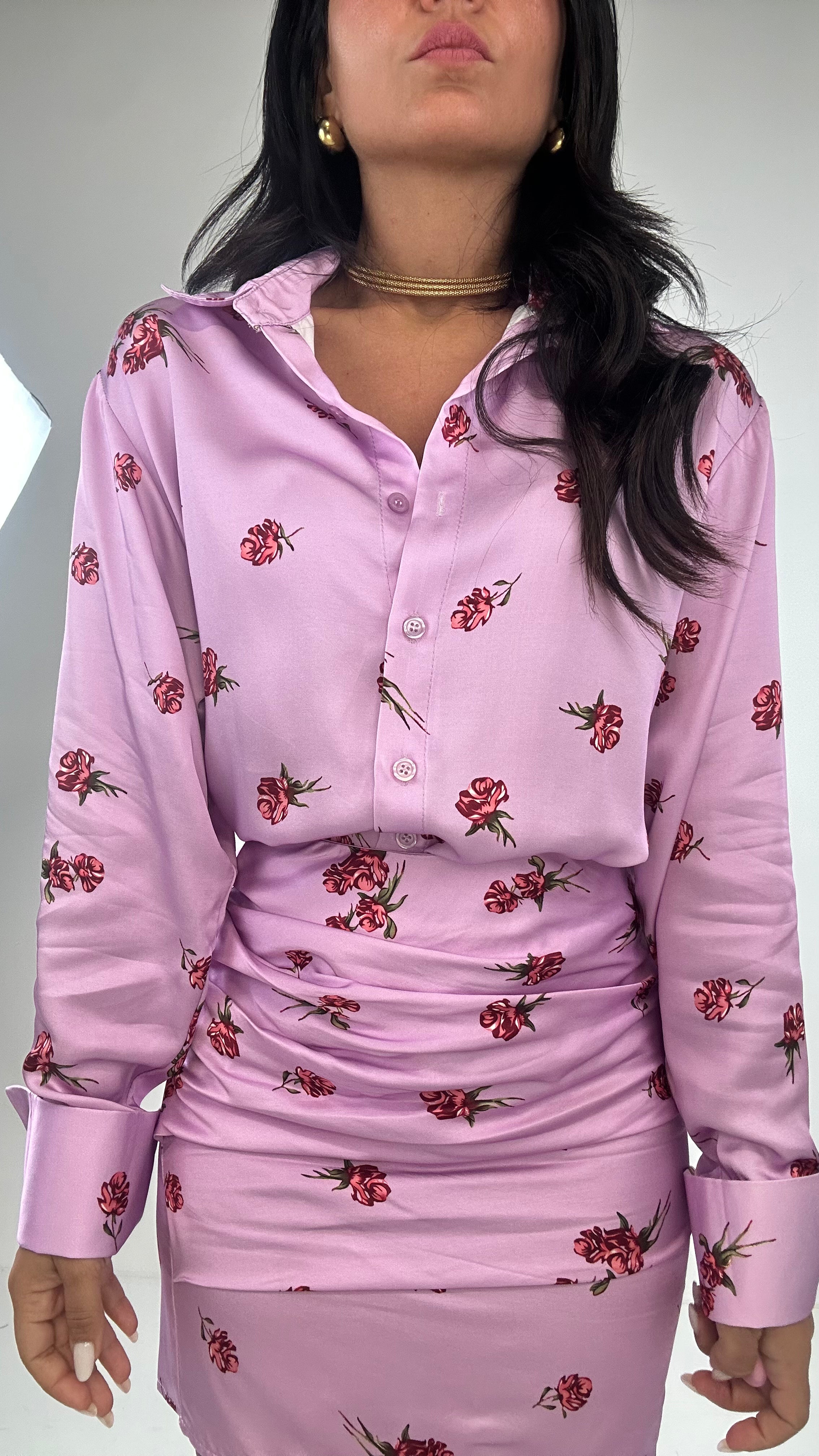 Completo SATIN ROSELLINA - LILLA