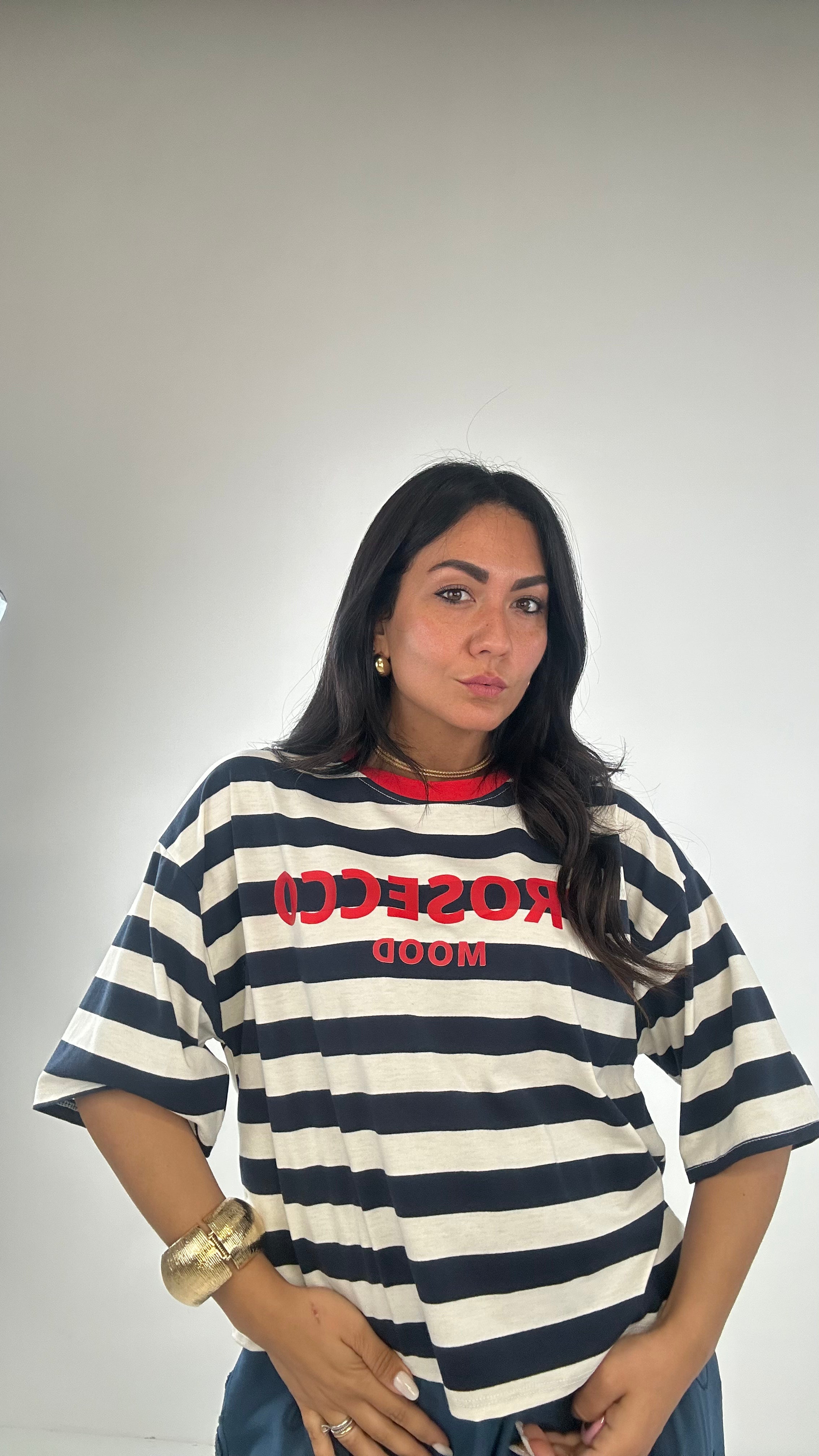 T-shirt PROSECCO MOOD - BLU