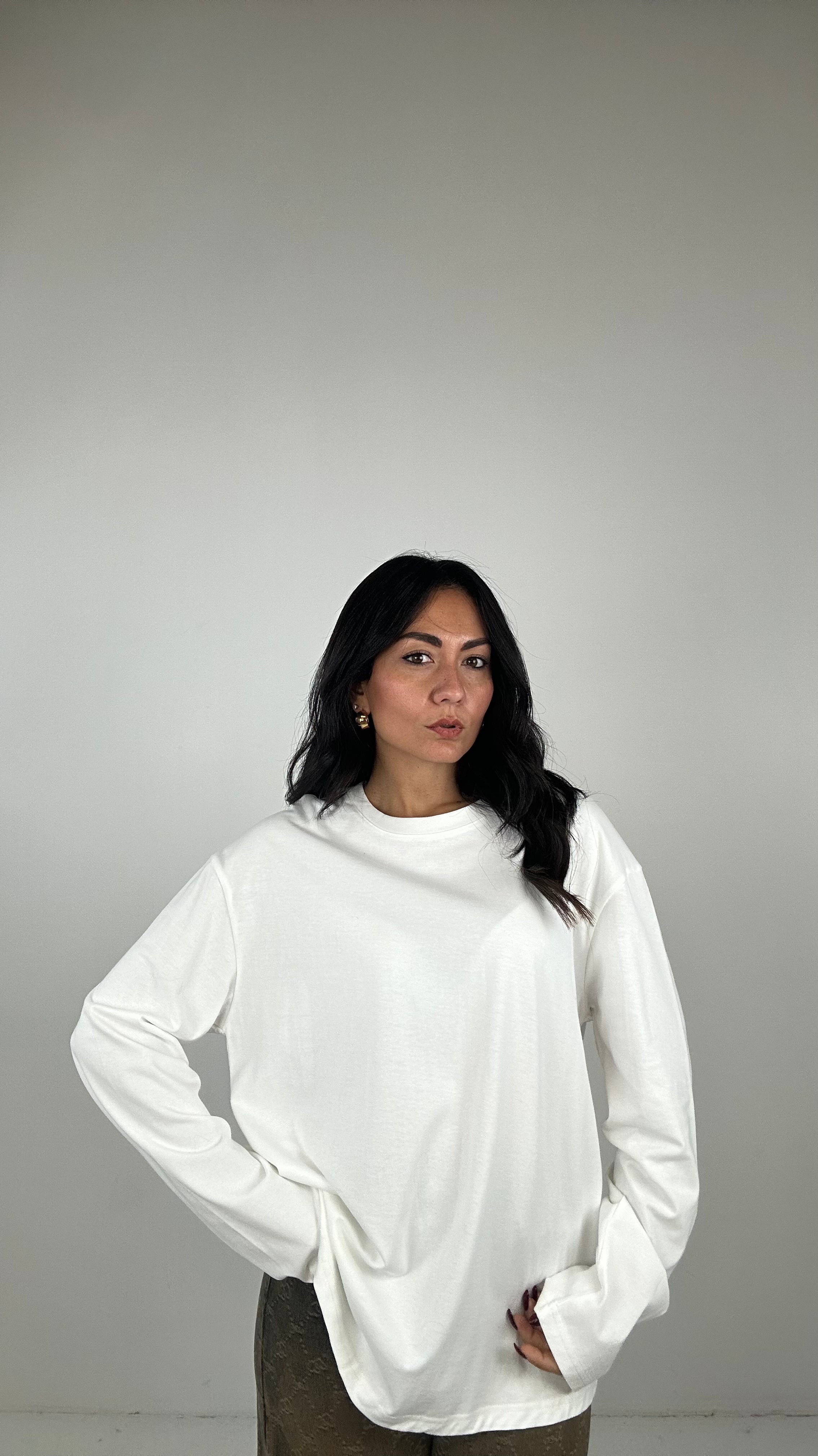 Maglia BASIC OVER - BIANCO