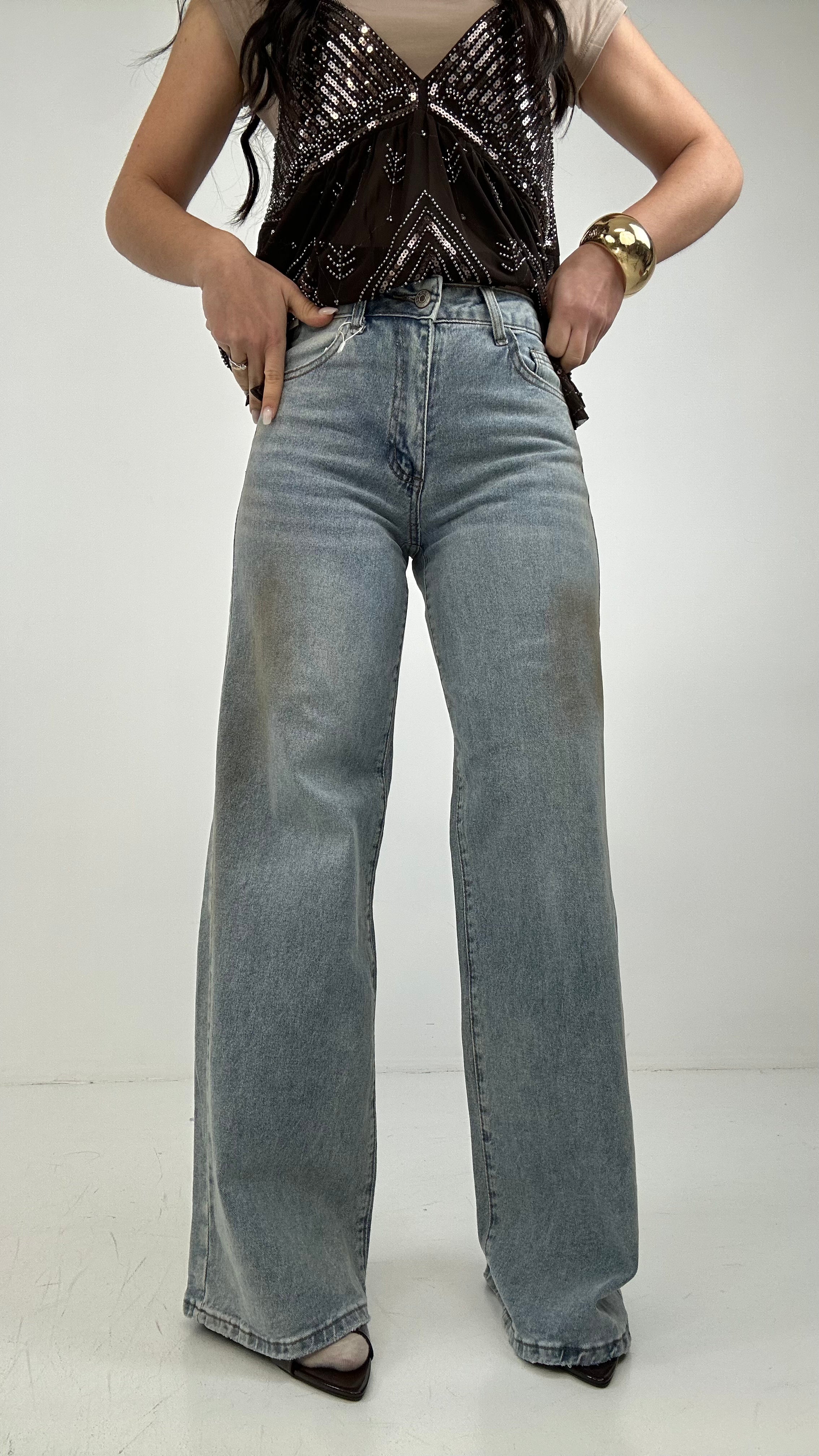 Jeans WIDE LEG MACCHIA - JEANS