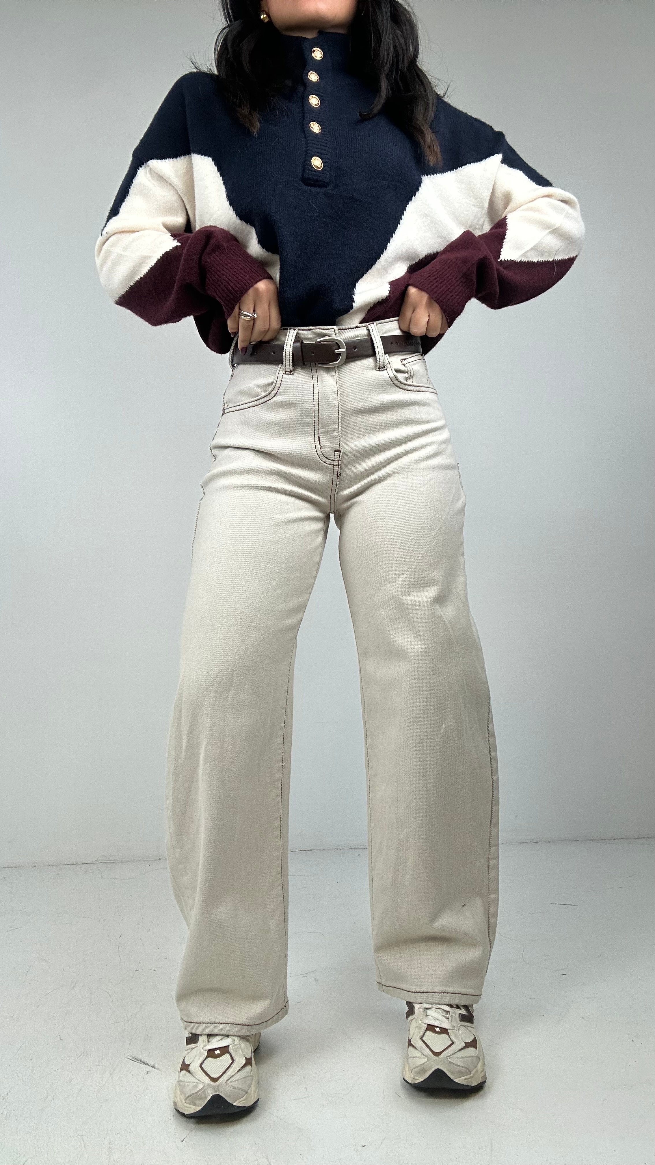 Jeans BALLONFIT CLARE - PANNA