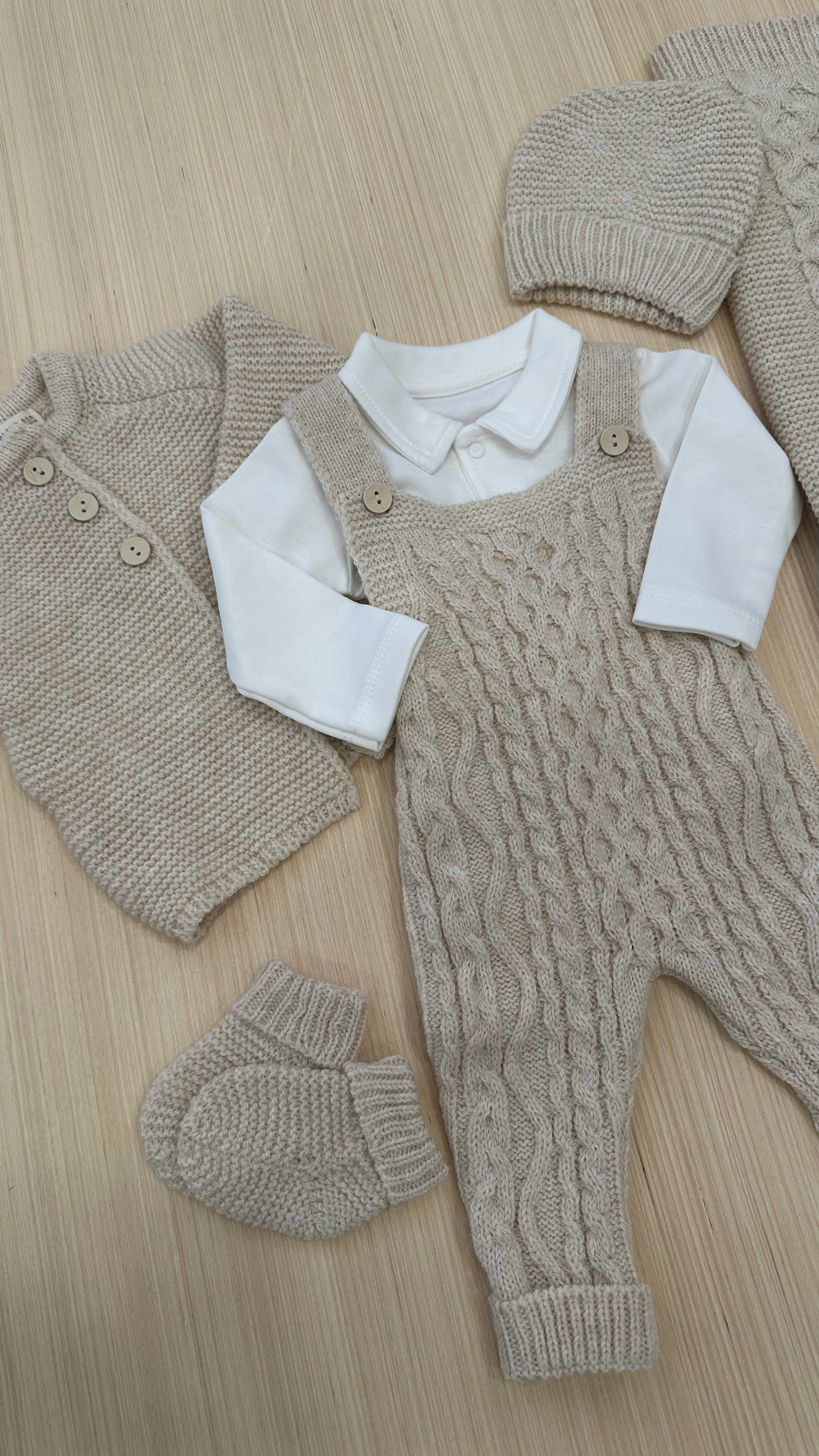 Set NASCITA MISTO LANA 0-3M - BEIGE
