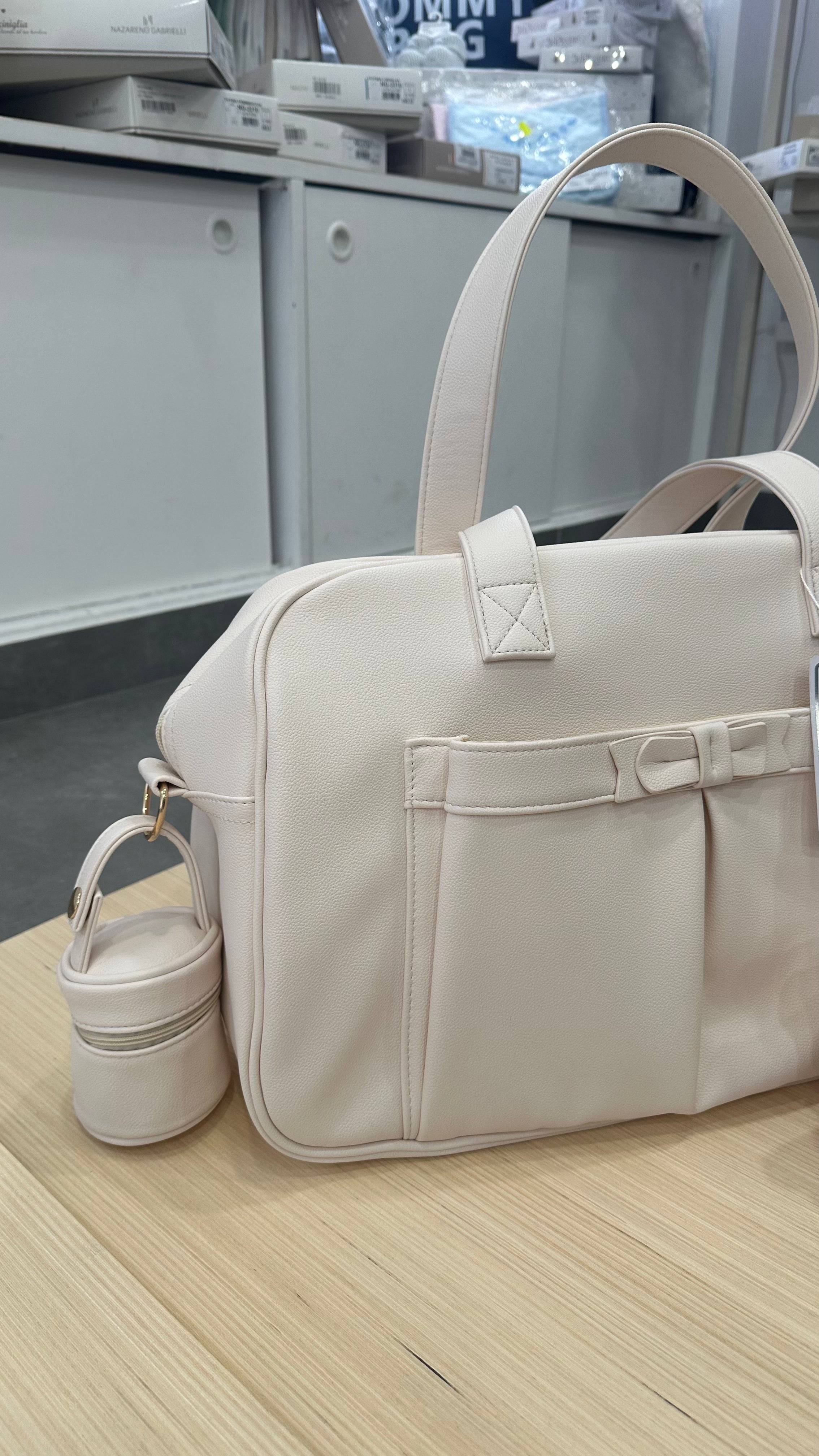 Borsa NASCITA CON FASCIATOIO E PORTACIUCCIO - CREMA