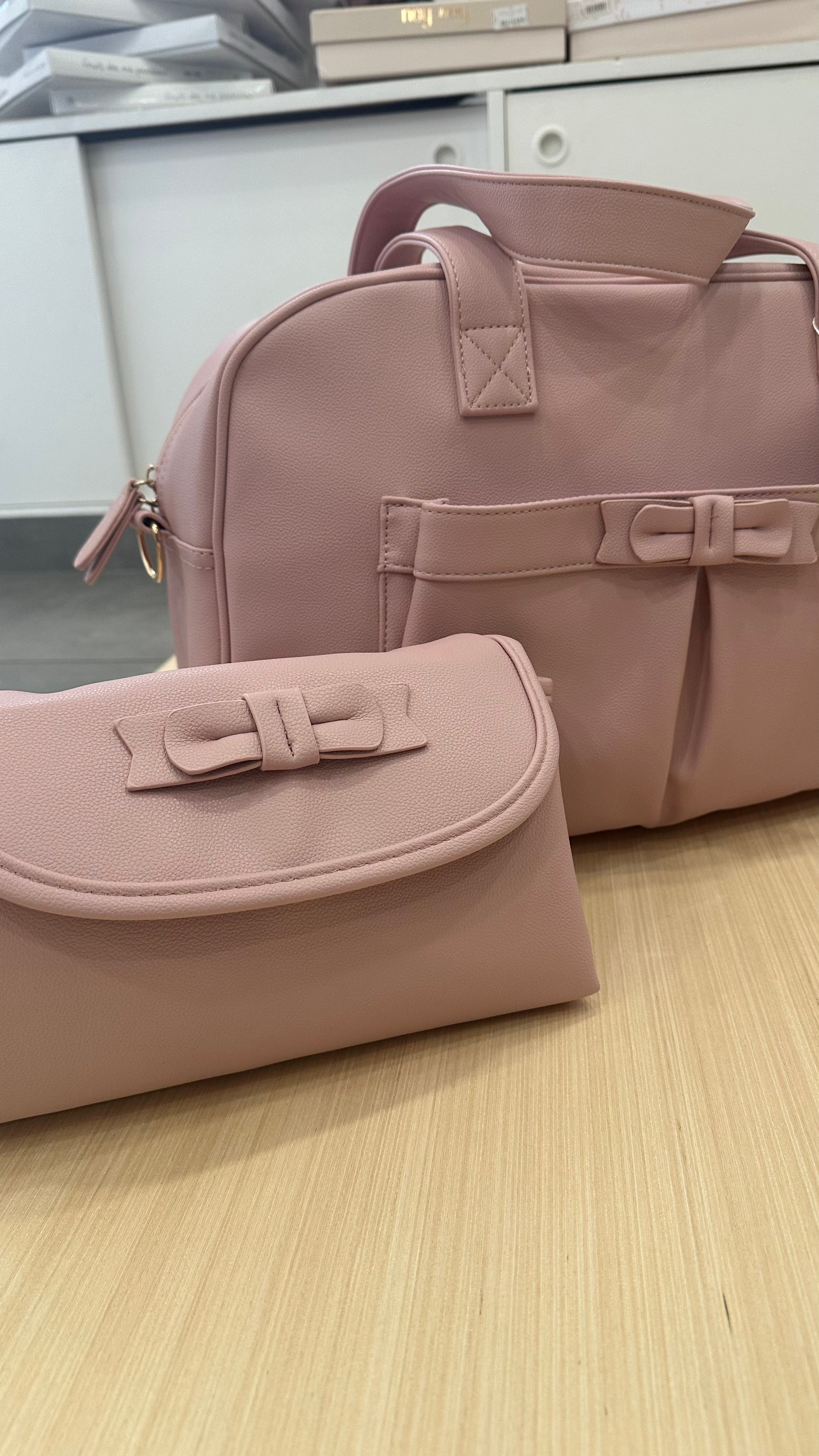 Borsa NASCITA CON FASCIATOIO E PORTACIUCCIO - ROSA