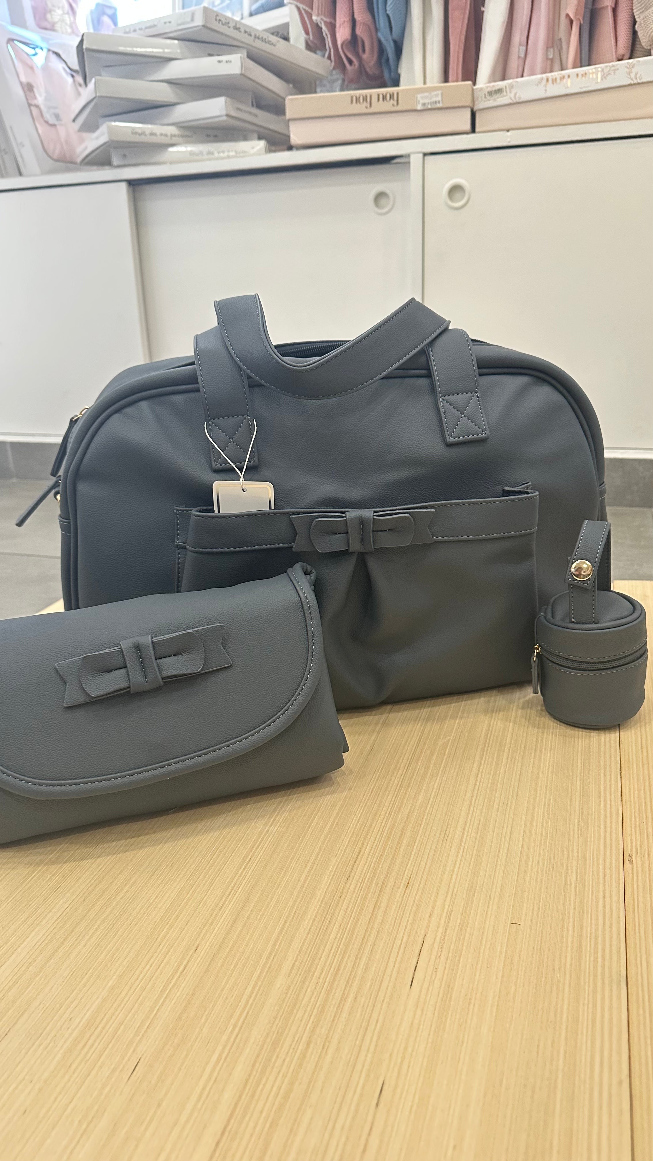 Borsa NASCITA CON FASCIATOIO E PORTACIUCCIO - BLU