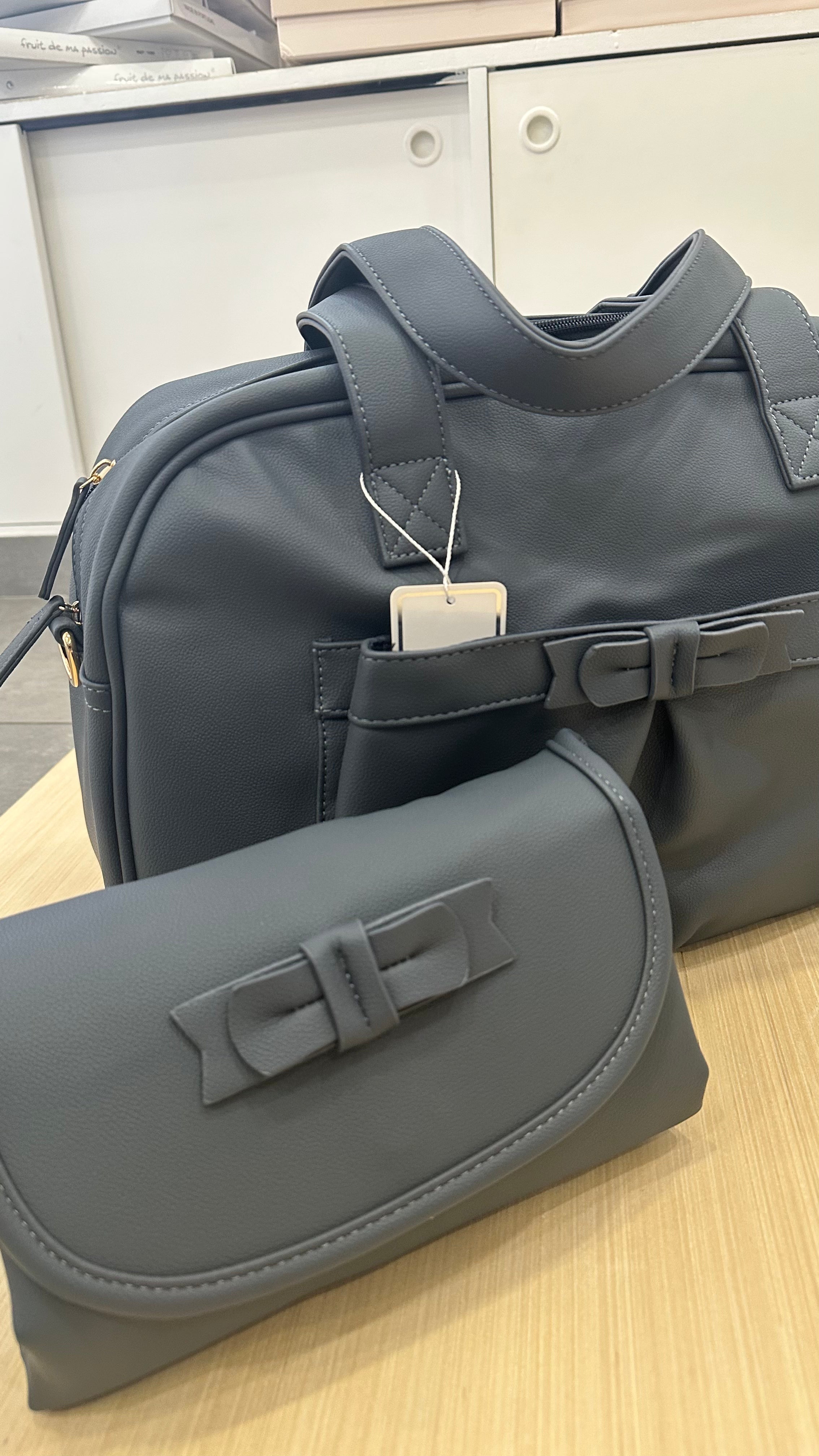 Borsa NASCITA CON FASCIATOIO E PORTACIUCCIO - BLU