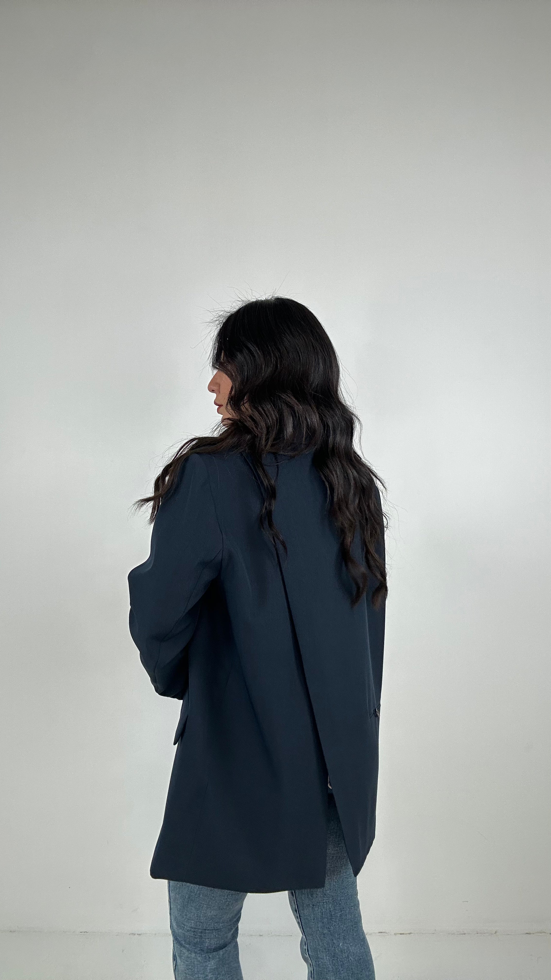 Blazer OVER TOP APERTURA - BLU
