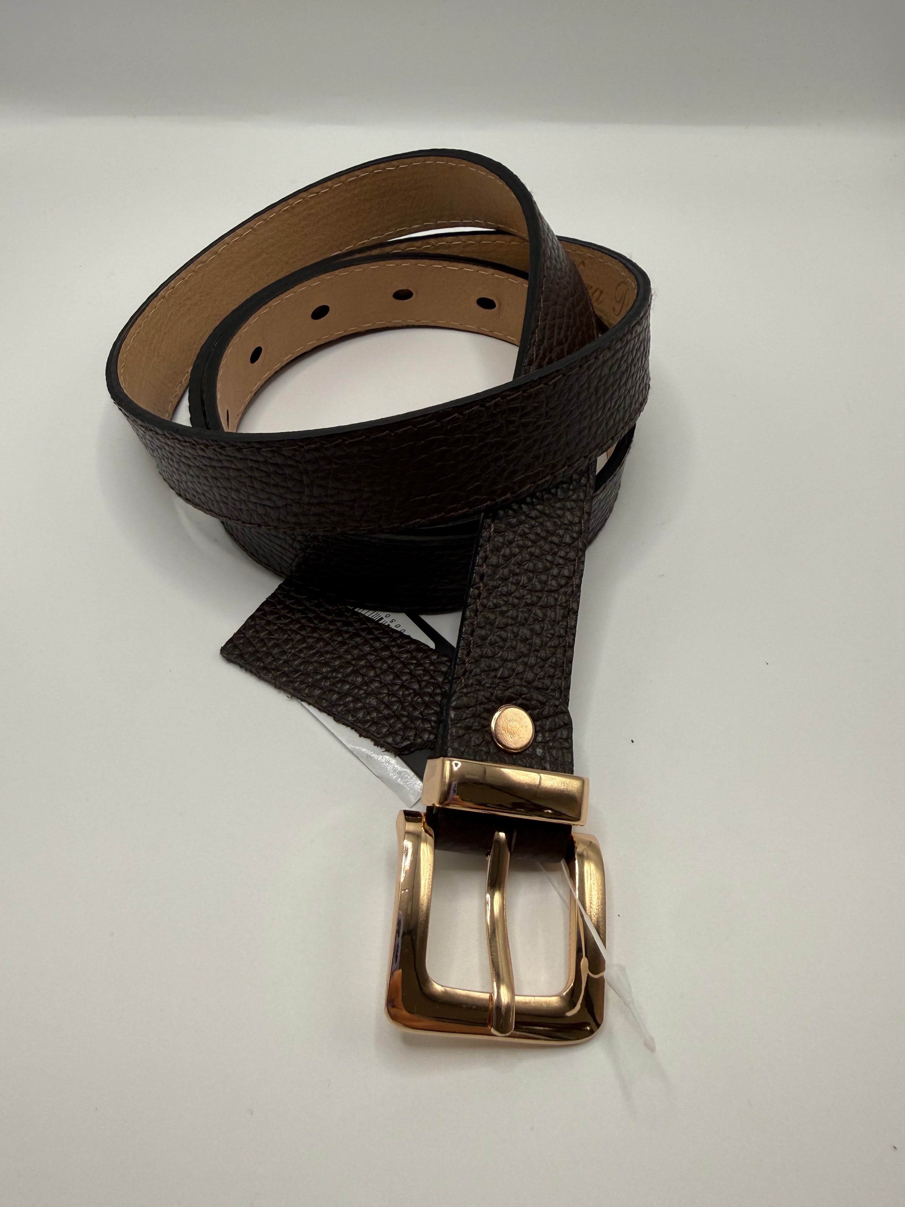 Cintura PELLE VERA QUAD - MARRONE
