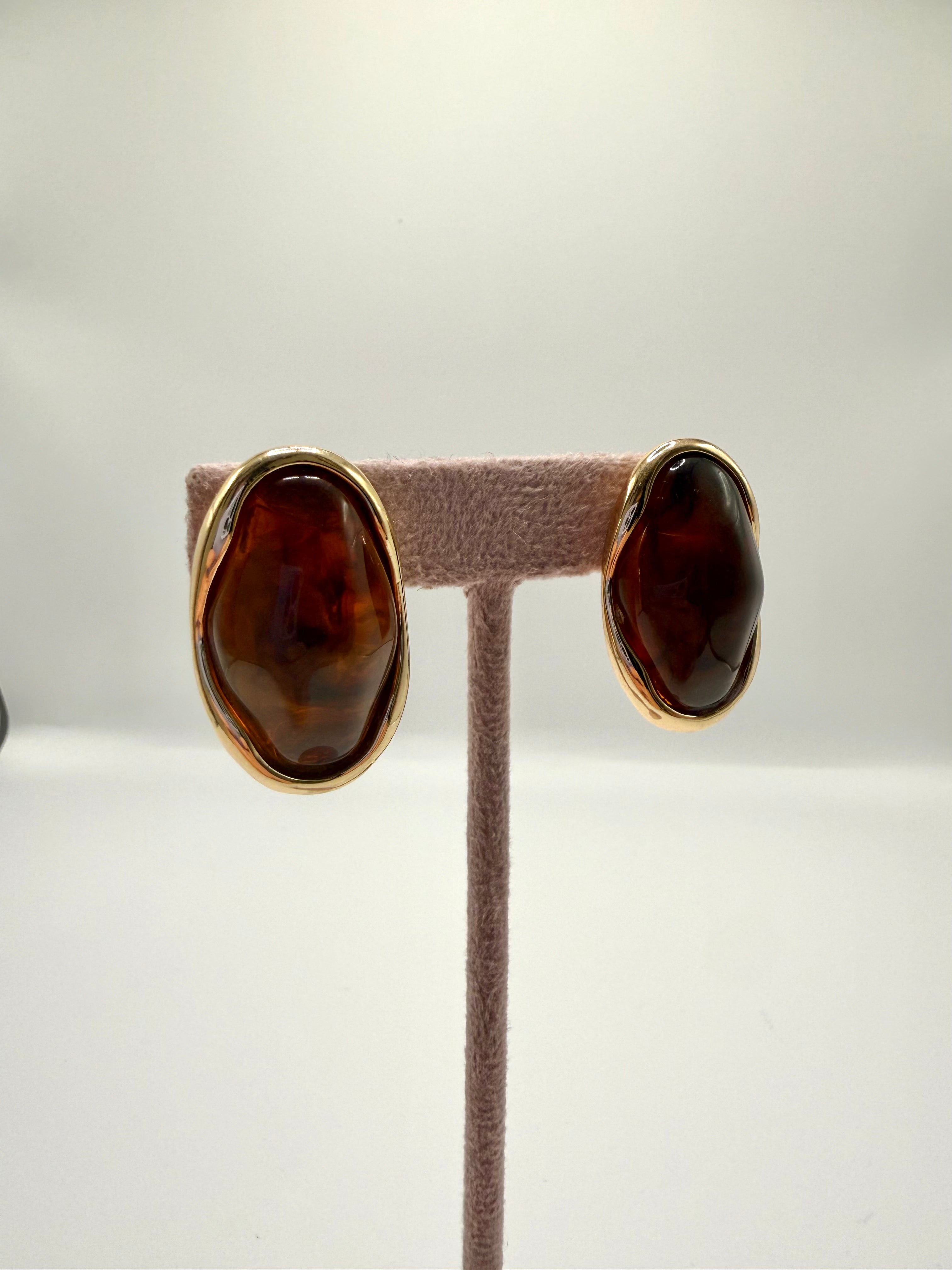 Orecchino PIETRA LOOK - MARRONE