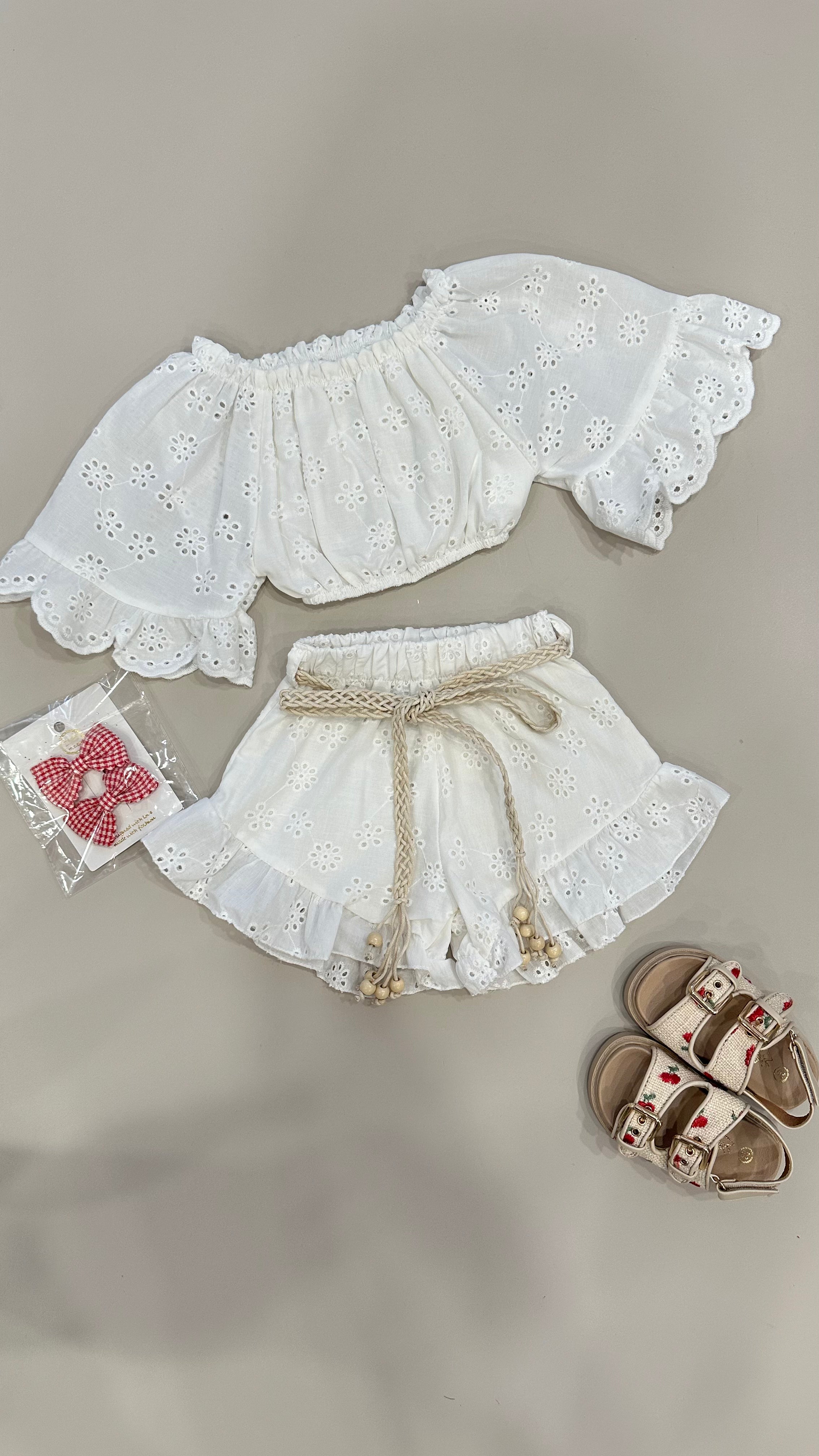 Coordinato SANGALLO CINTA TRECCIA 12-36M - BIANCO