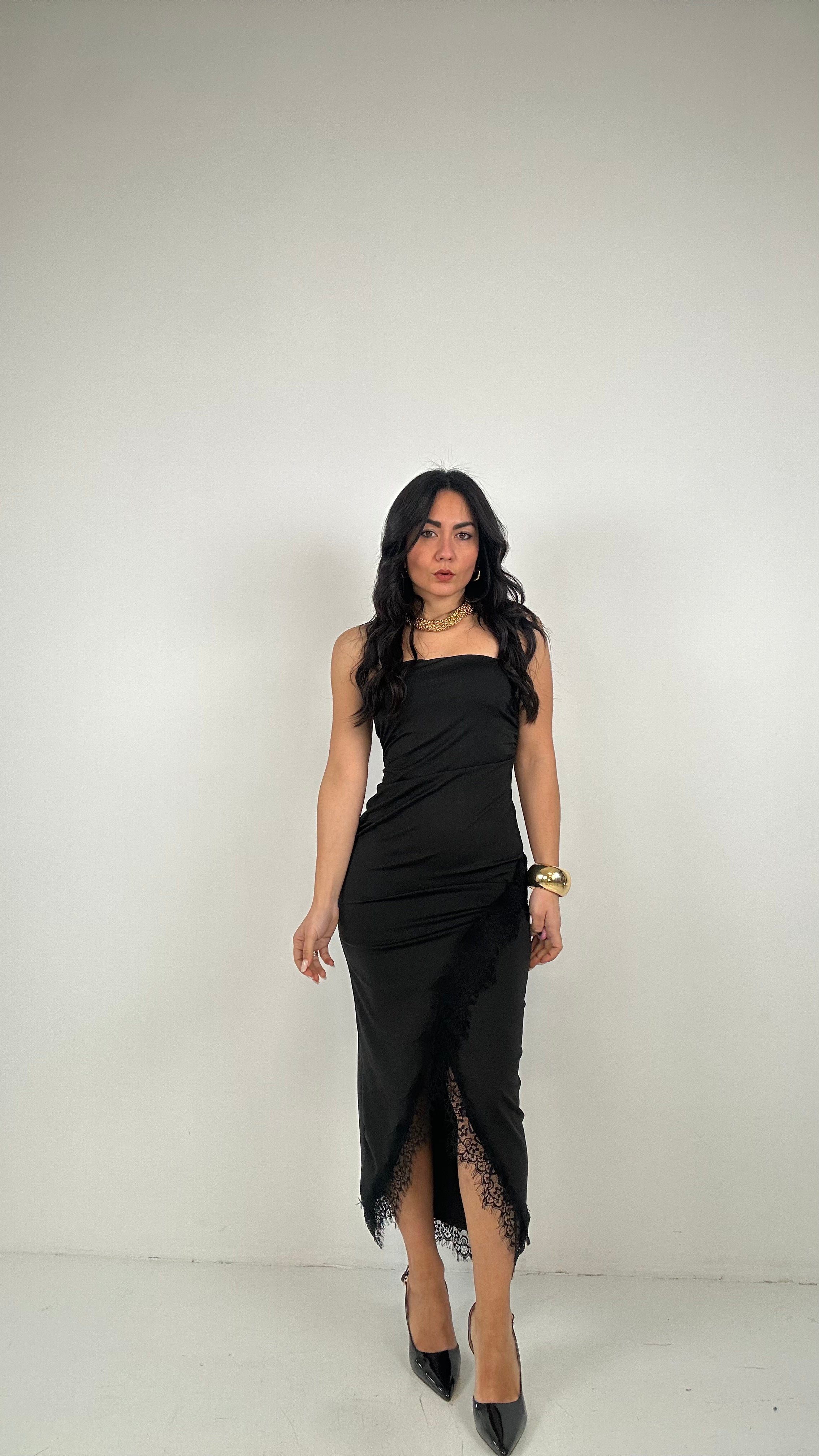 Abito TRASV PIZZO - NERO