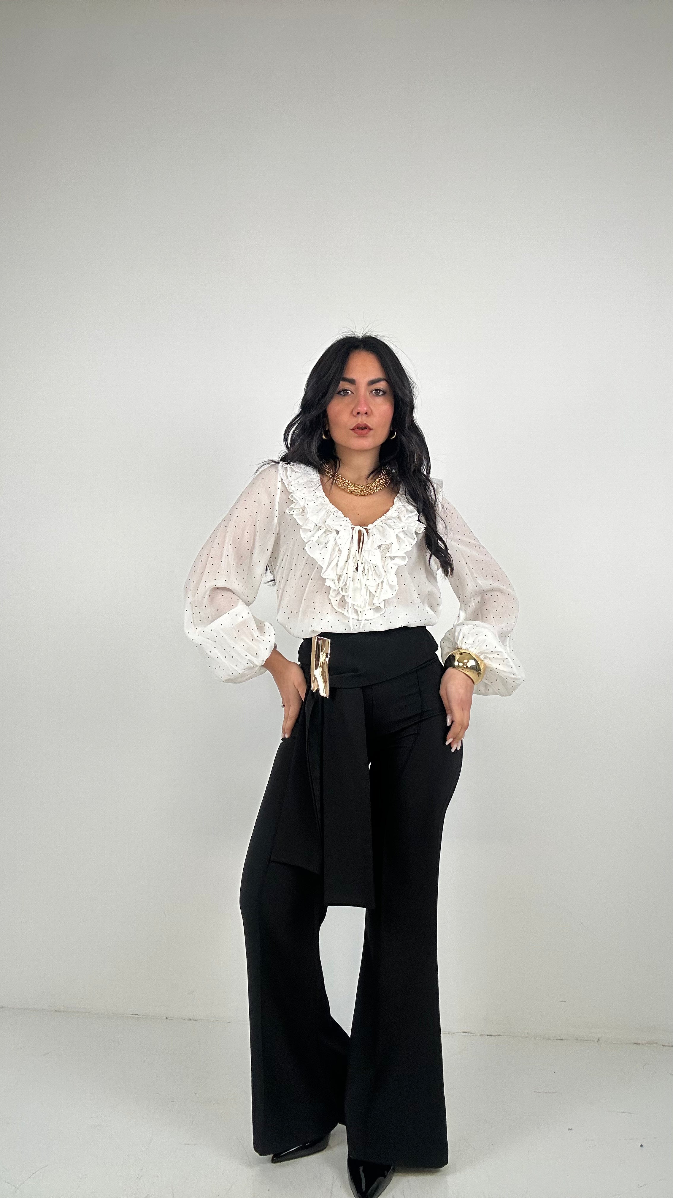 Pantalone CON GANCIO E FUSCIACCA - NERO