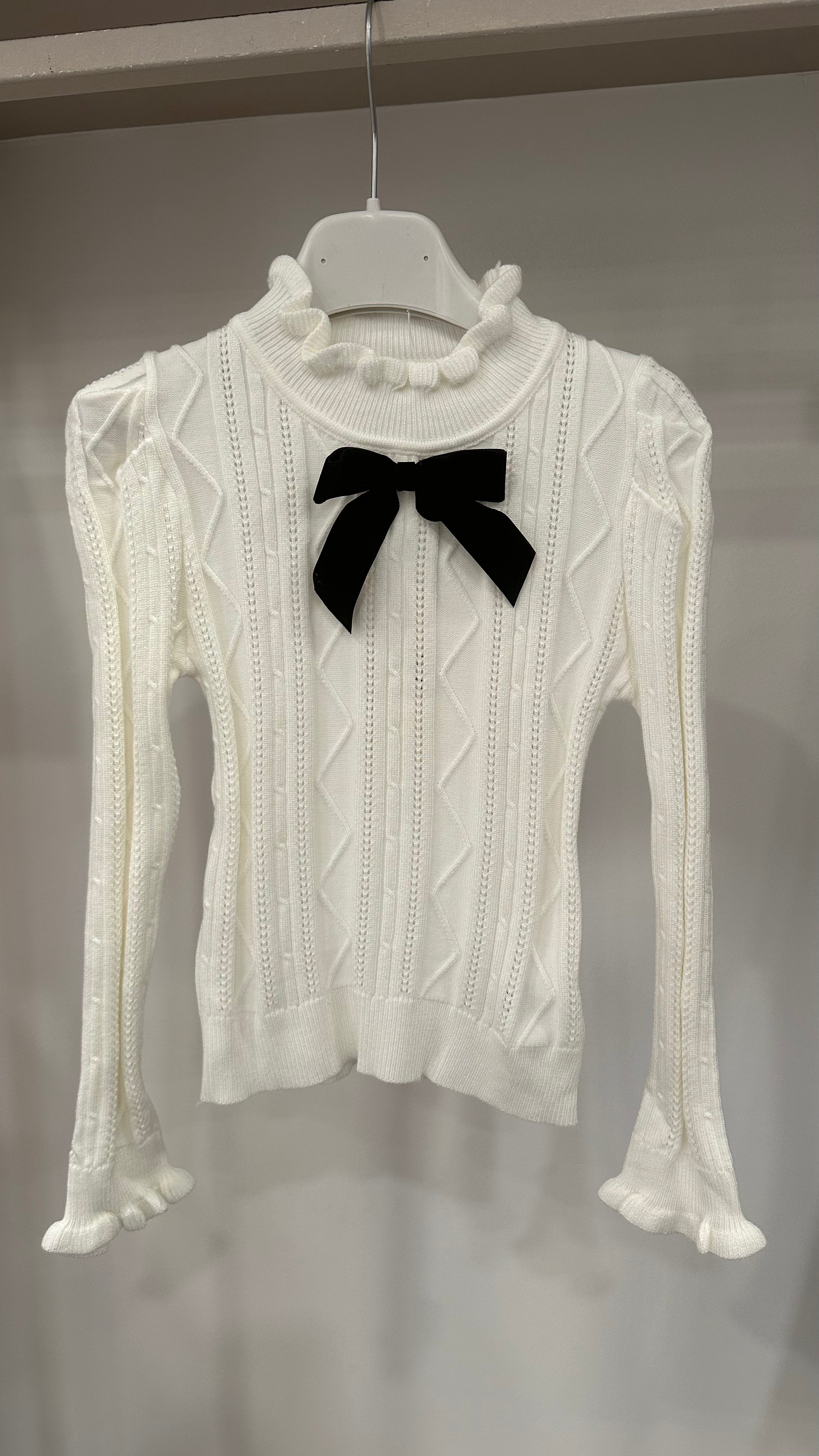 Pull MOON CHIC FIOCCO 4-14A - BIANCO