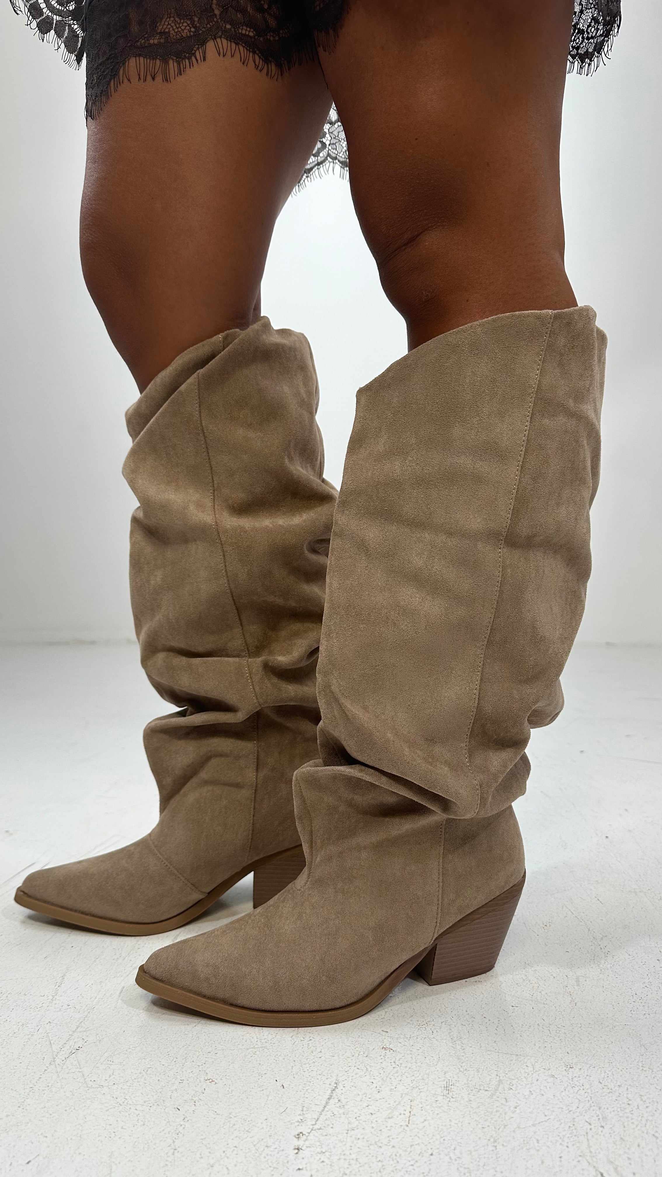 Camperos ARRICCIATO IN CAMOSCIO - BEIGE