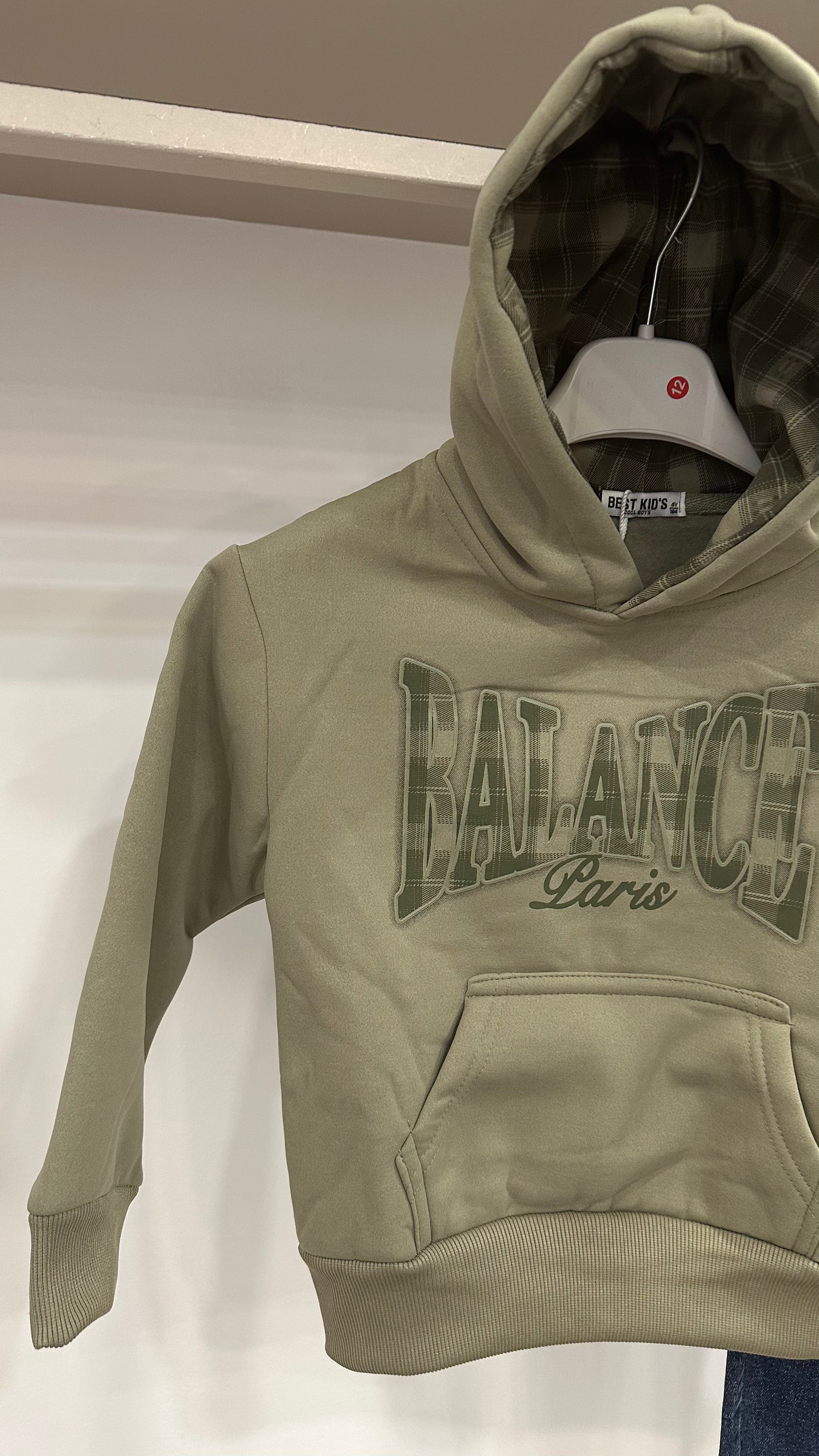 Felpa BALANCE 4-12A - VERDE MILITARE