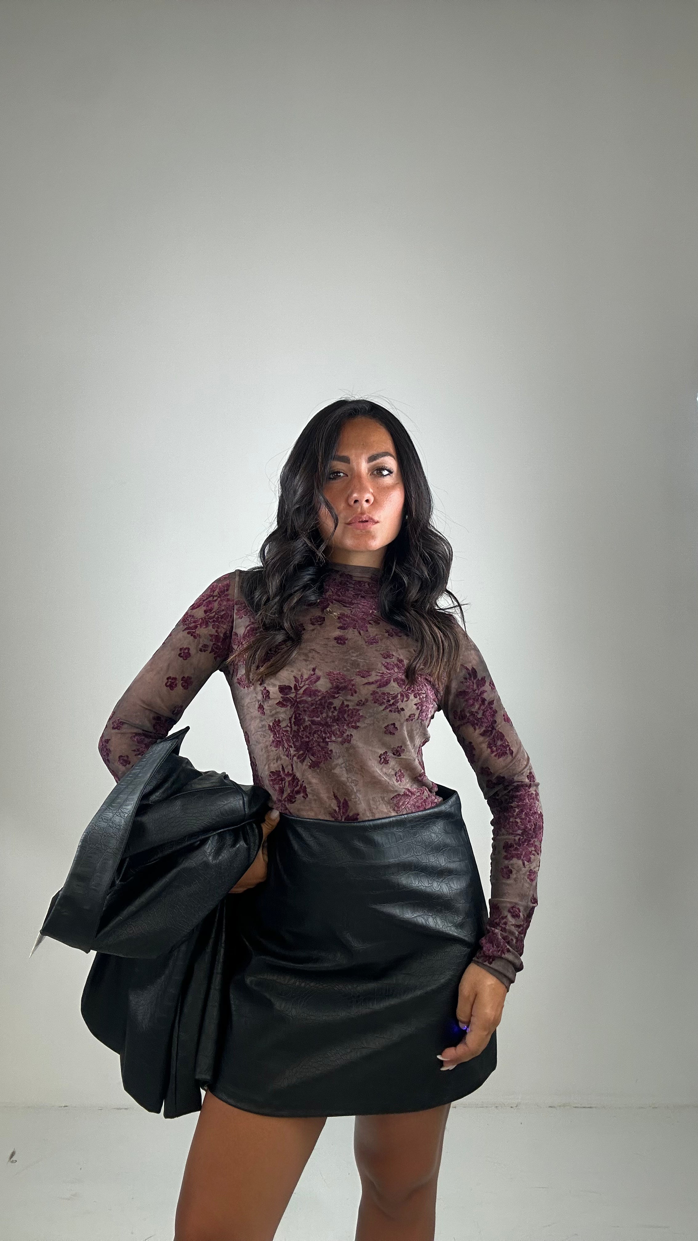 Gonna ECOPELLE MARTE - NERO