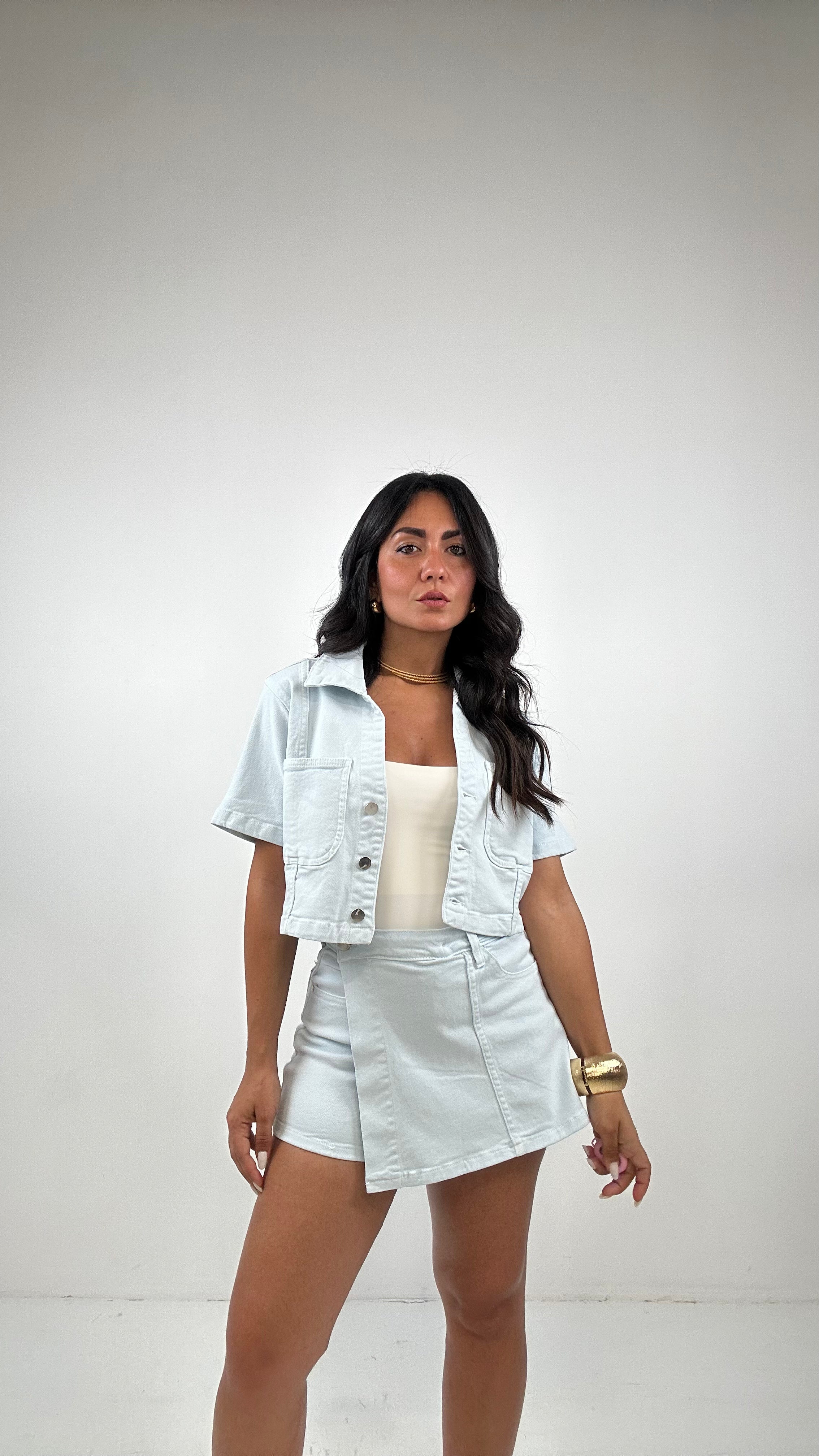 Completo DENIM COLOR - CELESTE