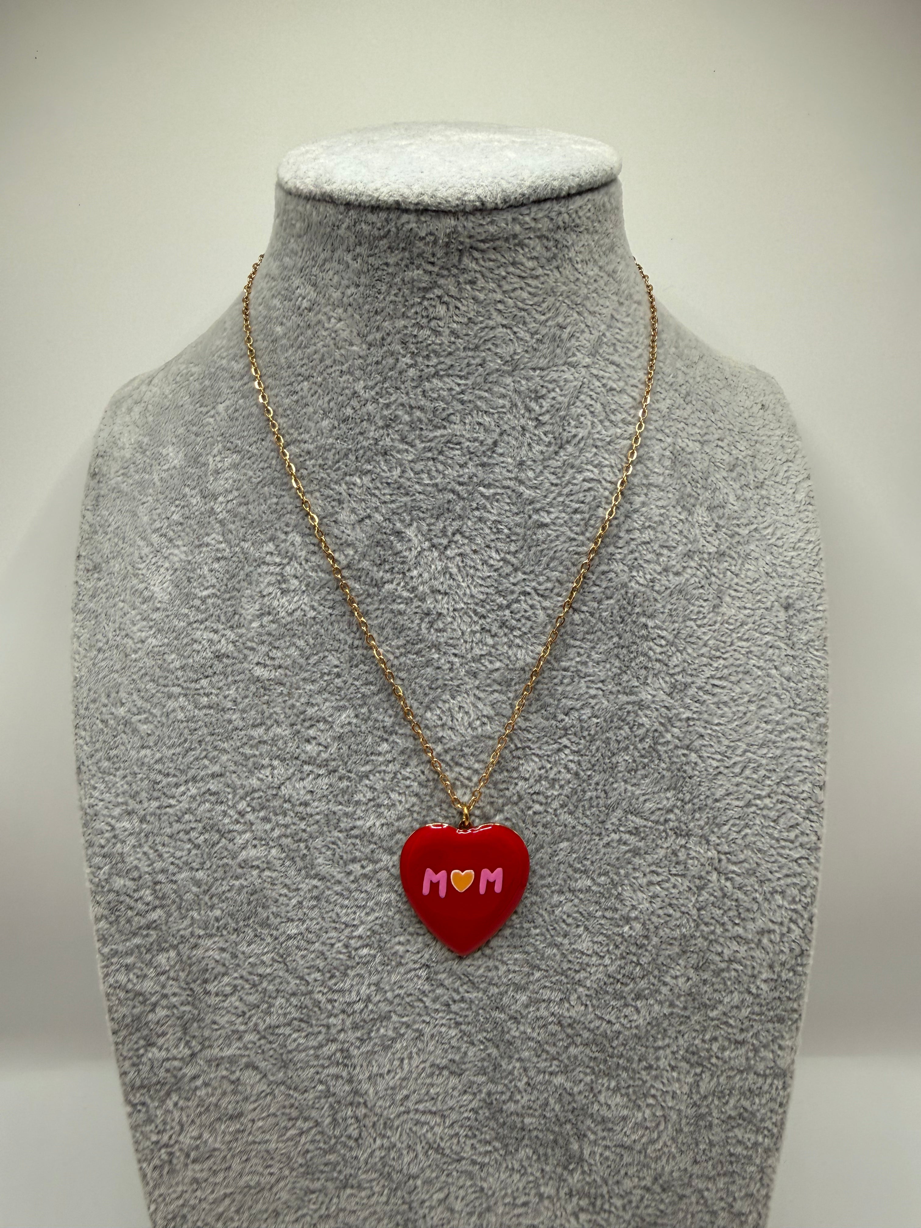 Collana MOM CUORE - ROSSO