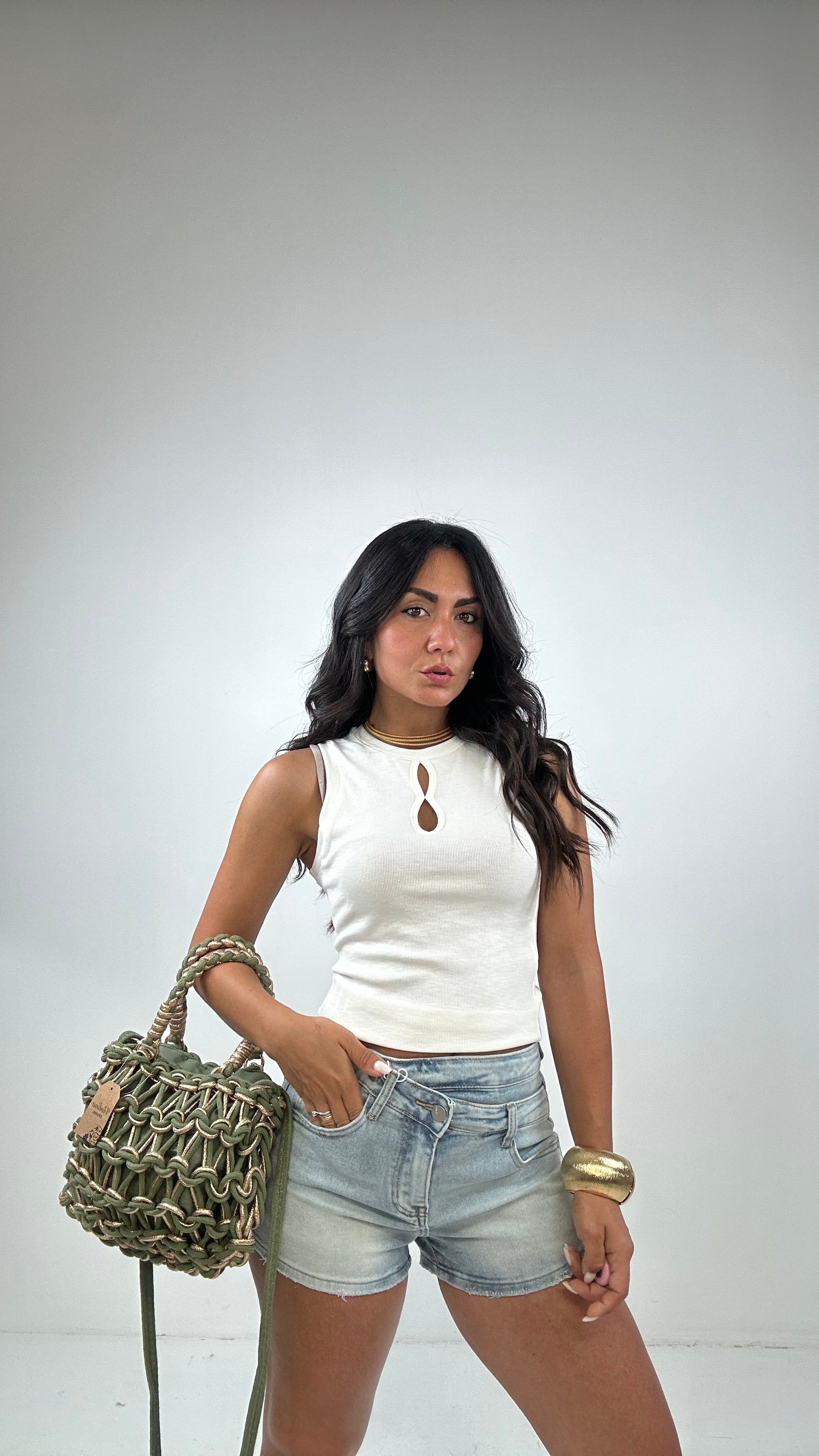 Shorts MINI CINTO TRASV - JEANS