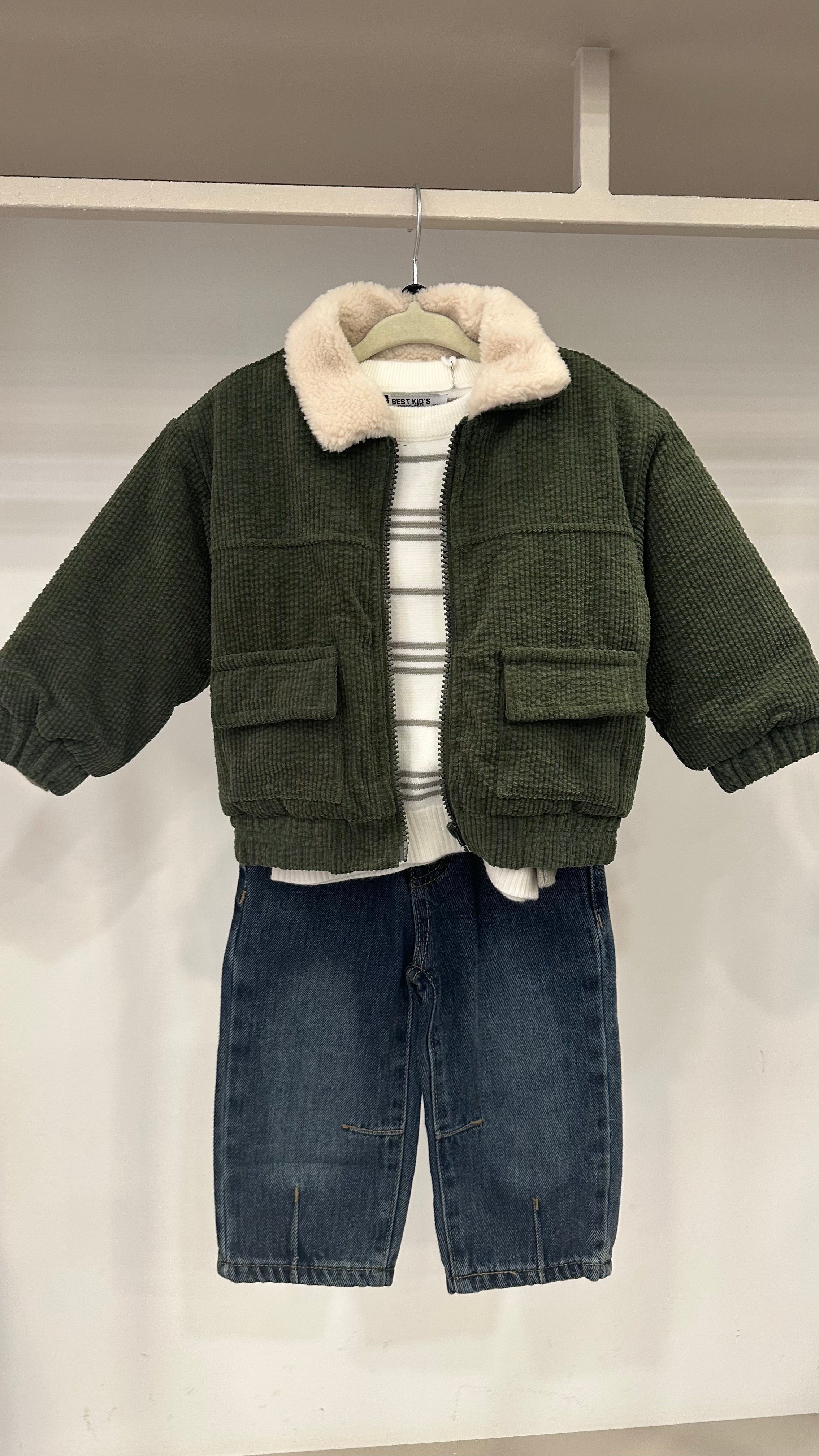 Giubbino VELLUTO 12-36M - VERDE
