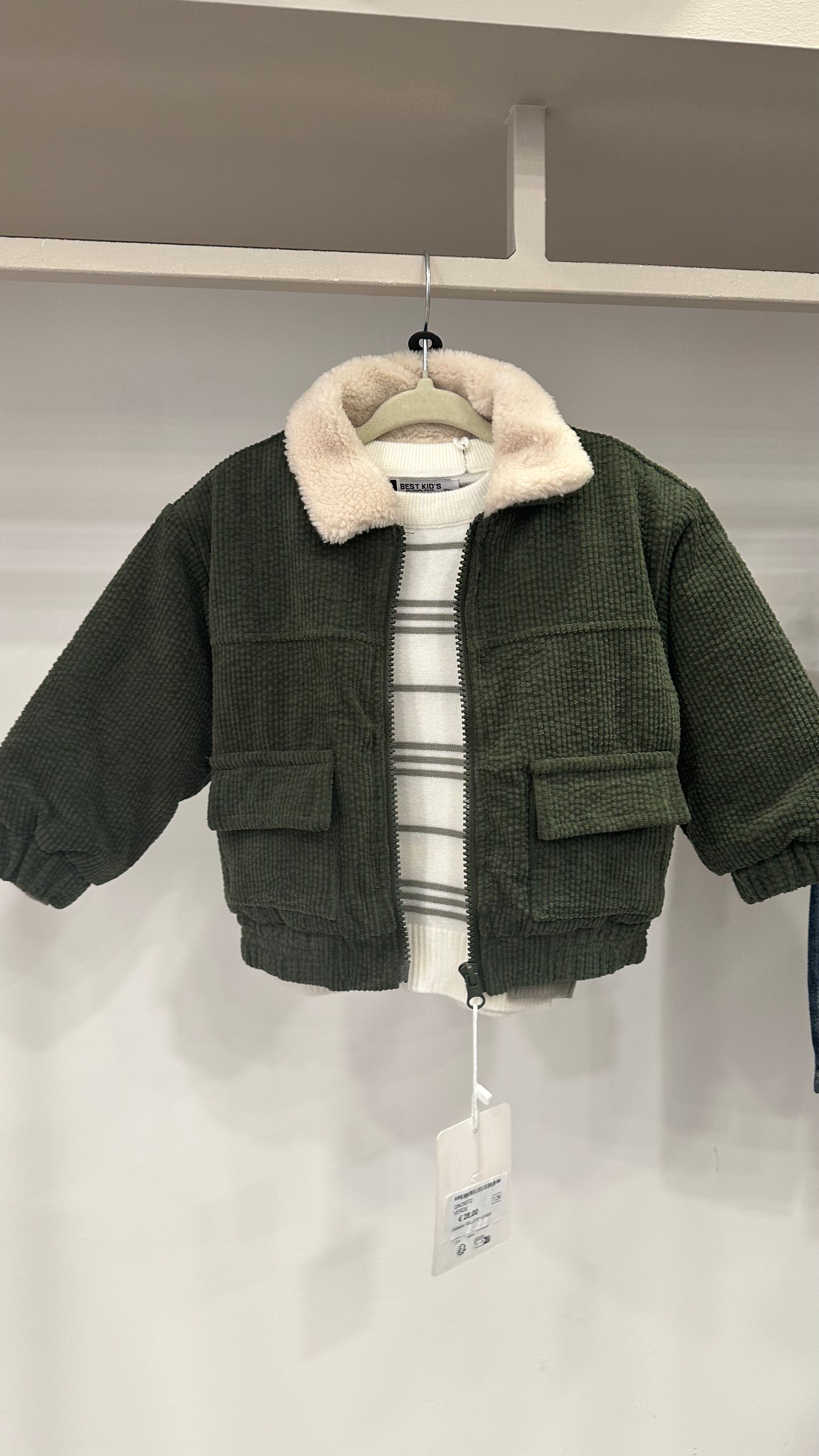 Giubbino VELLUTO 12-36M - VERDE