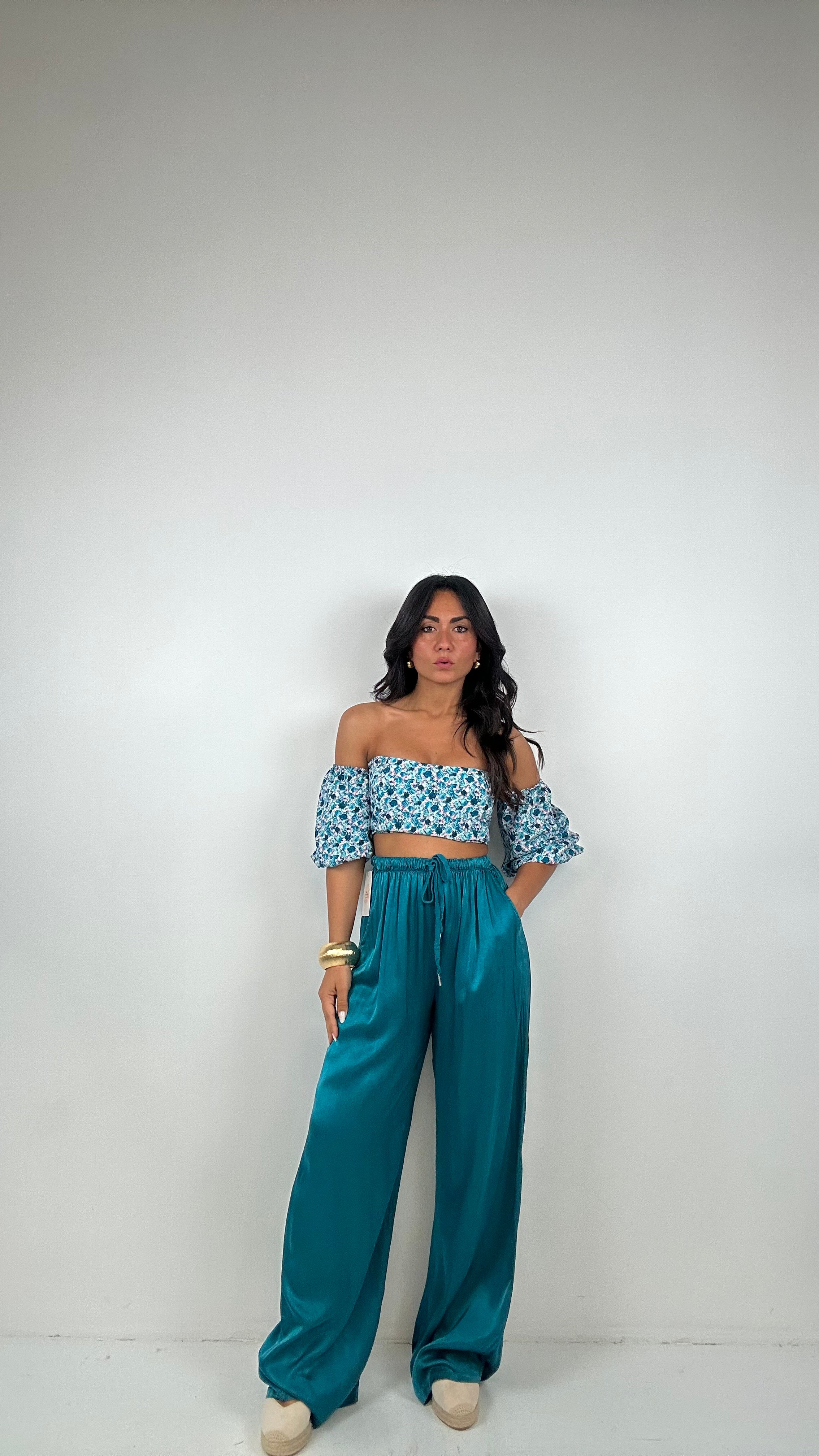 Pantalone SATIN - VERDE