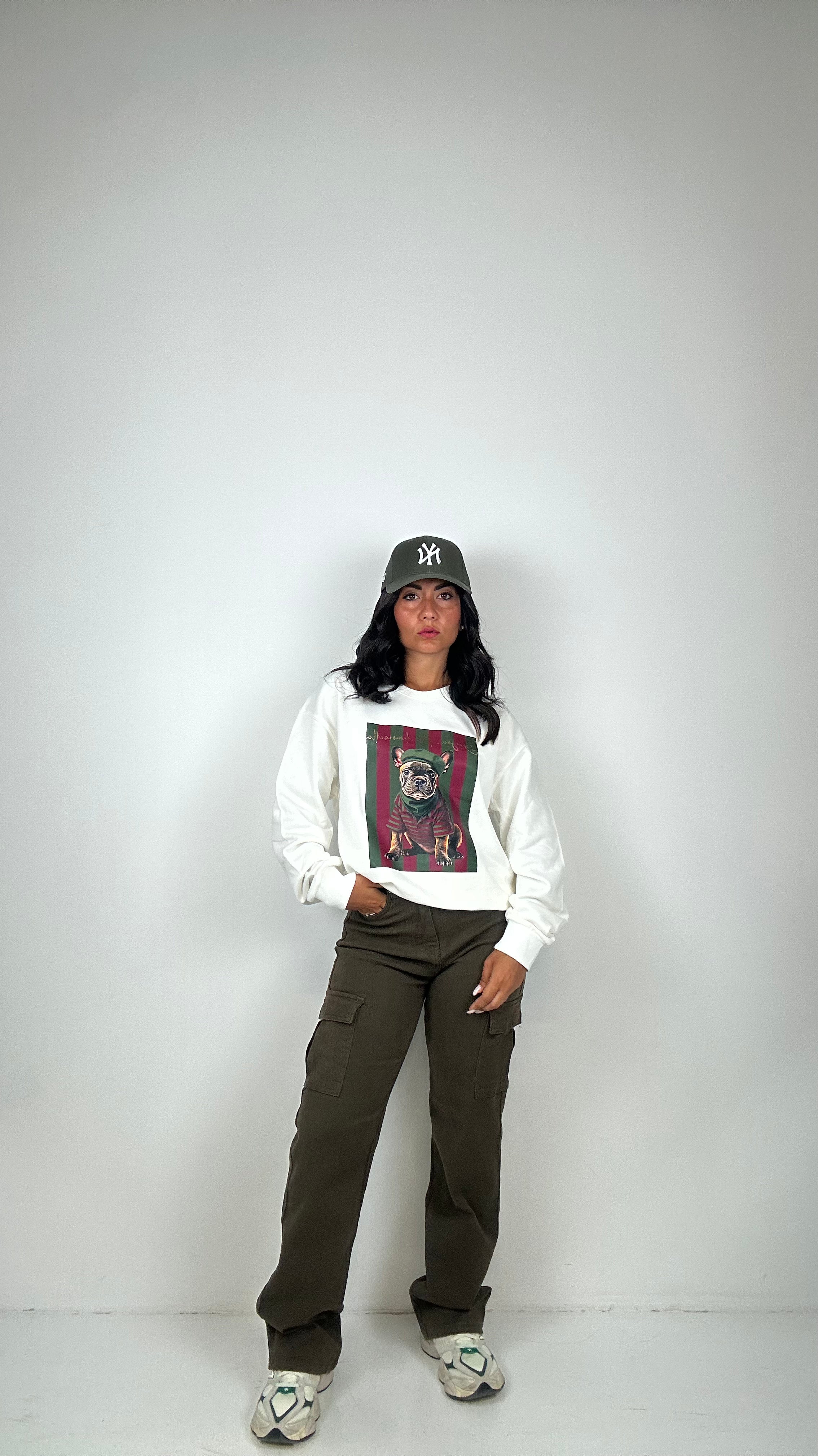 Jeans CARGOMIL - VERDE MILITARE